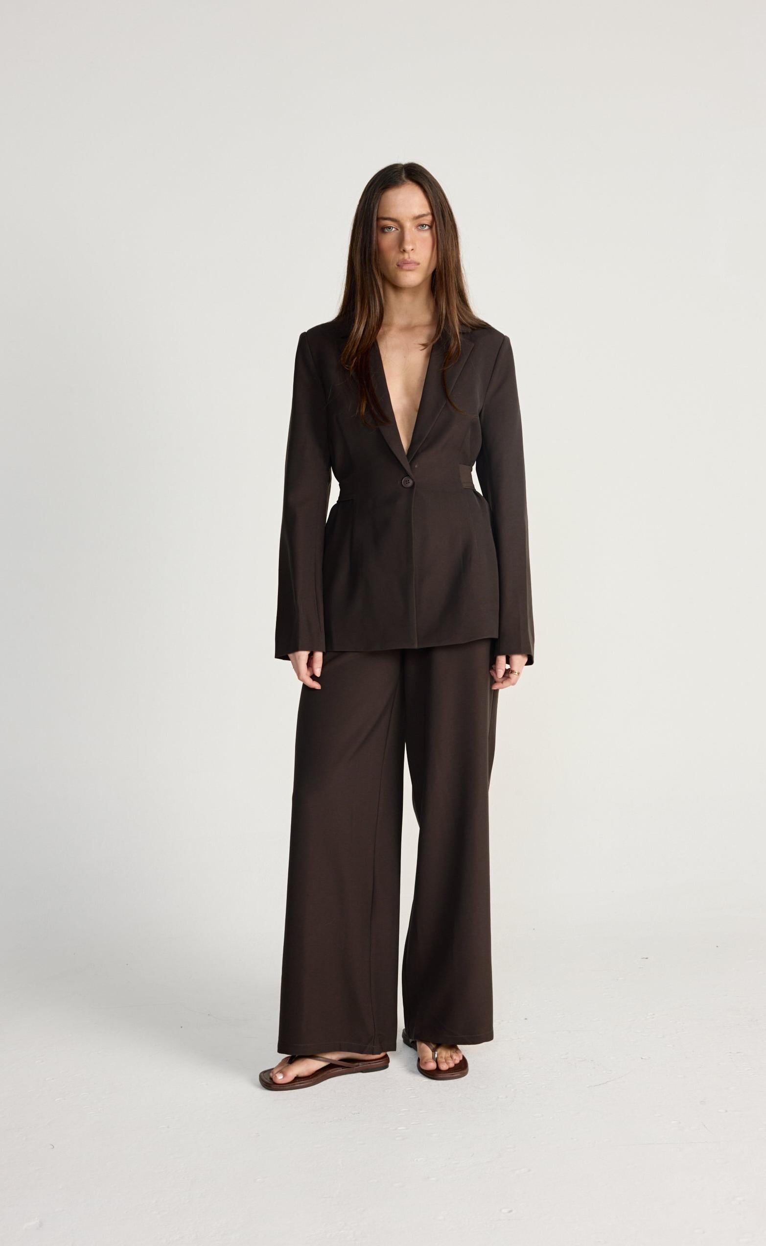 Chocolate Denim Blazer main image 1