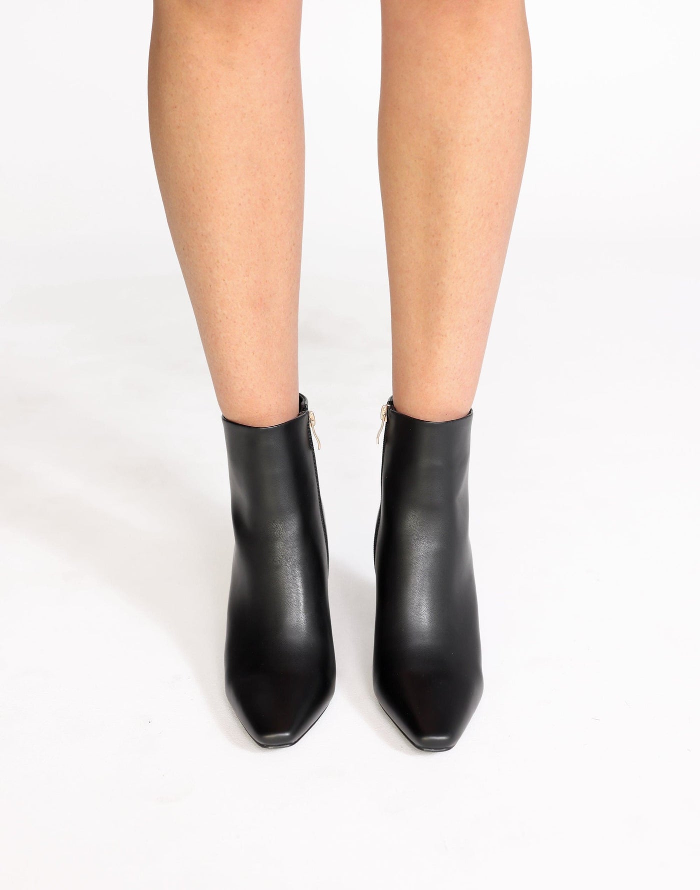 Indeera Boots (Black) - By Billini - Flared Block Heel Ankle Boot - Women's Shoes - Charcoal Clothing