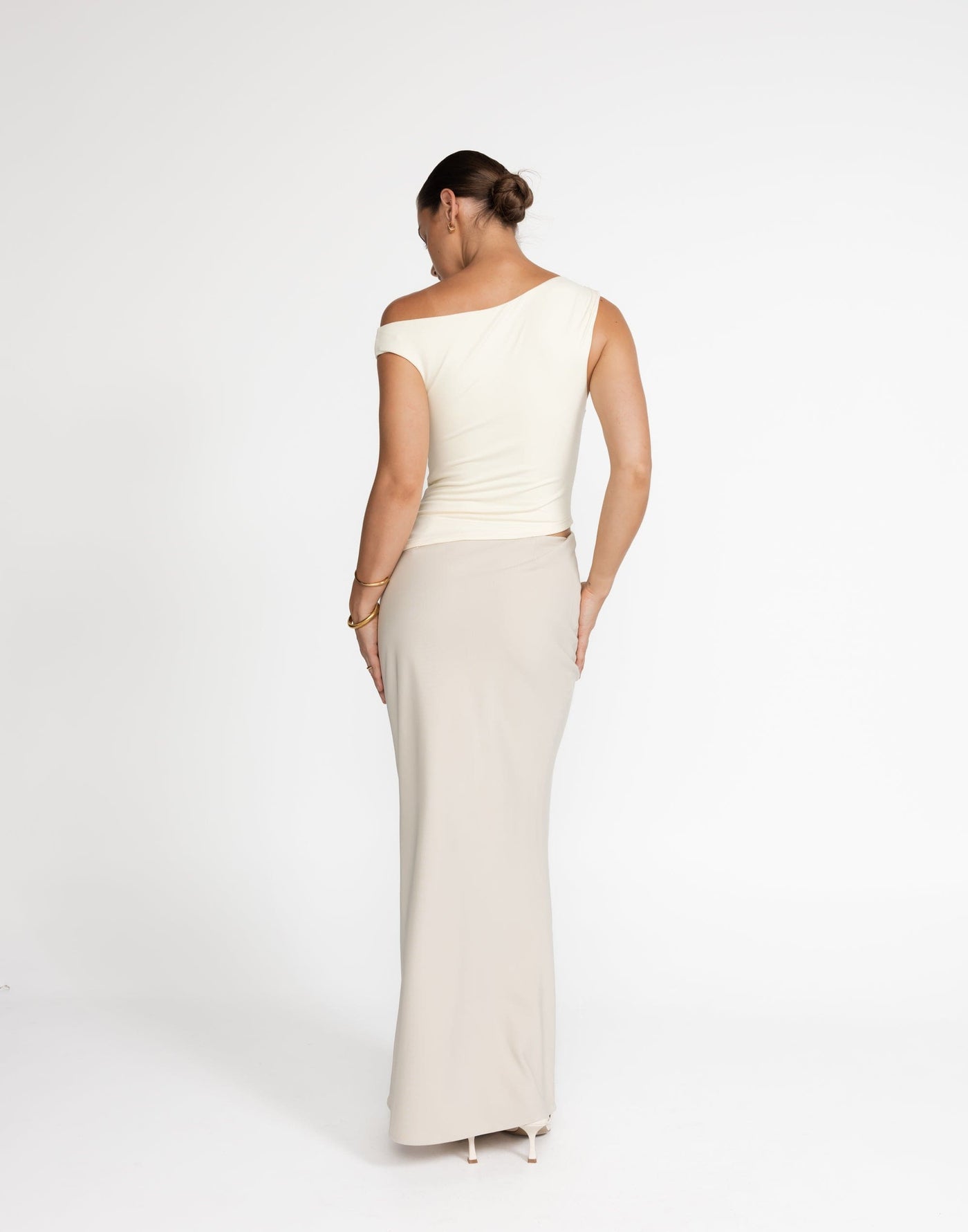 Lulu Top (Butter) | CHARCOAL Exclusive - Bodycon Off Shoulder Top - Women's Top - Charcoal Clothing