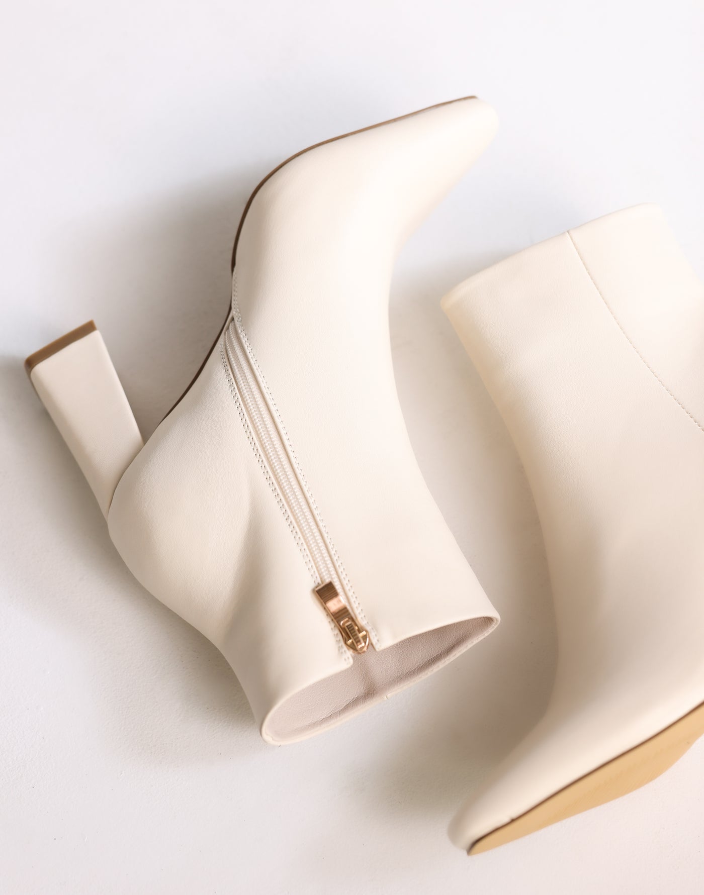 Indeera Boots (Bone) - By Billini - Flared Block Heel Ankle Boot - Women's Shoes - Charcoal Clothing