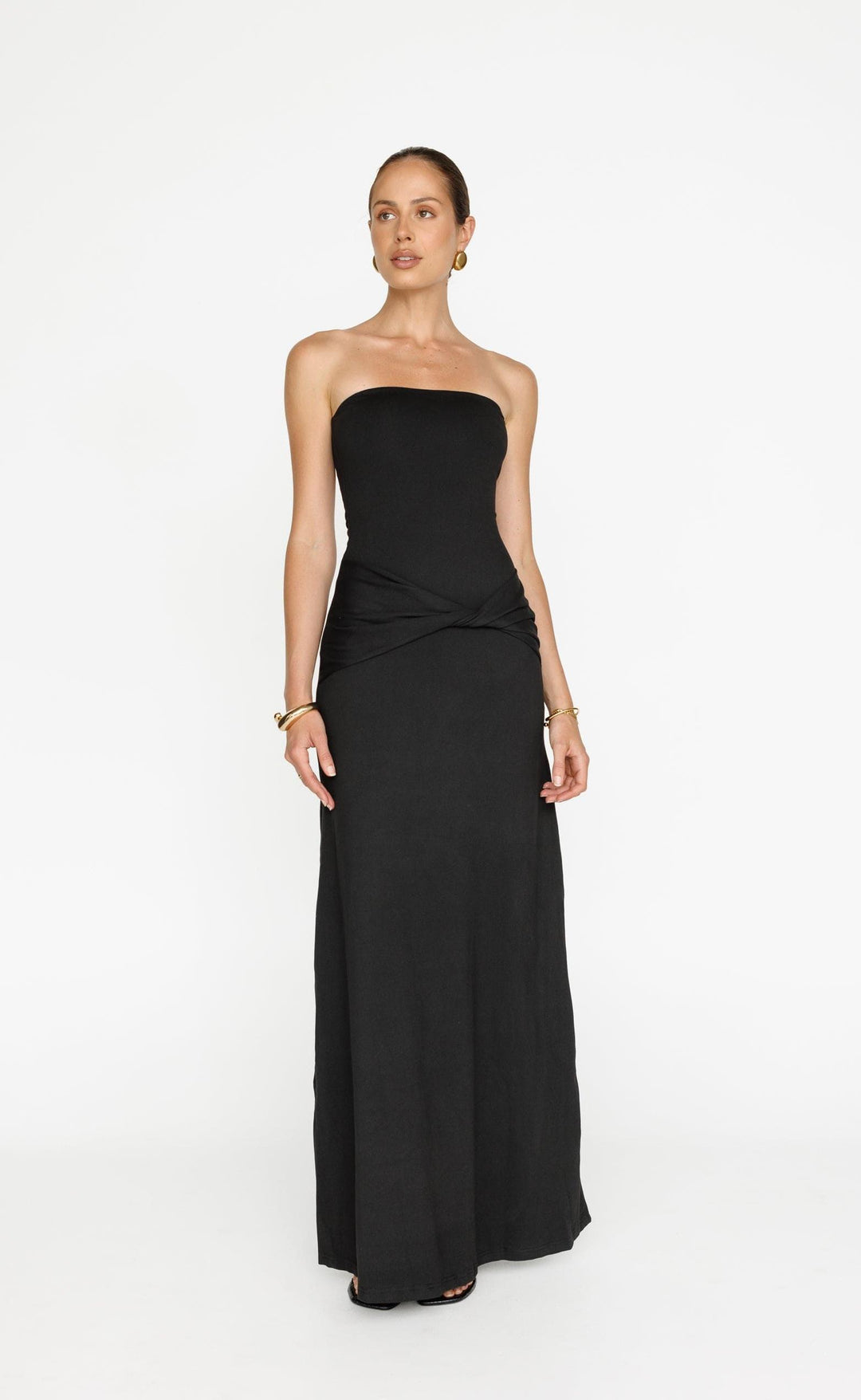 Edela Maxi Dress (Black) | CHARCOAL Exclusive