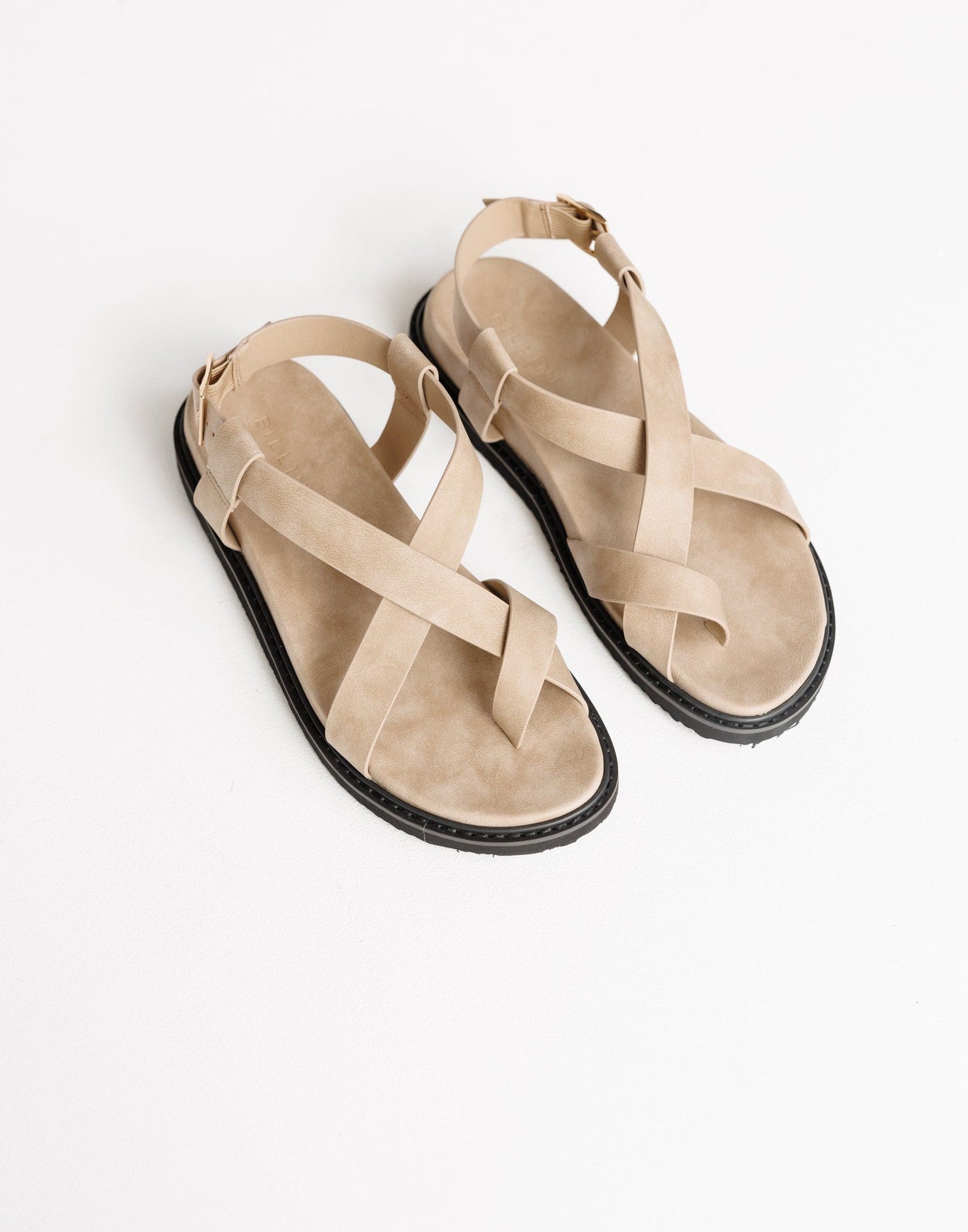 Zarai Sandals (Taupe Nubuck) - By Billini - Strappy Upper Buckle Fastening Toe Strap Sandal - Women's Shoes - Charcoal Clothing