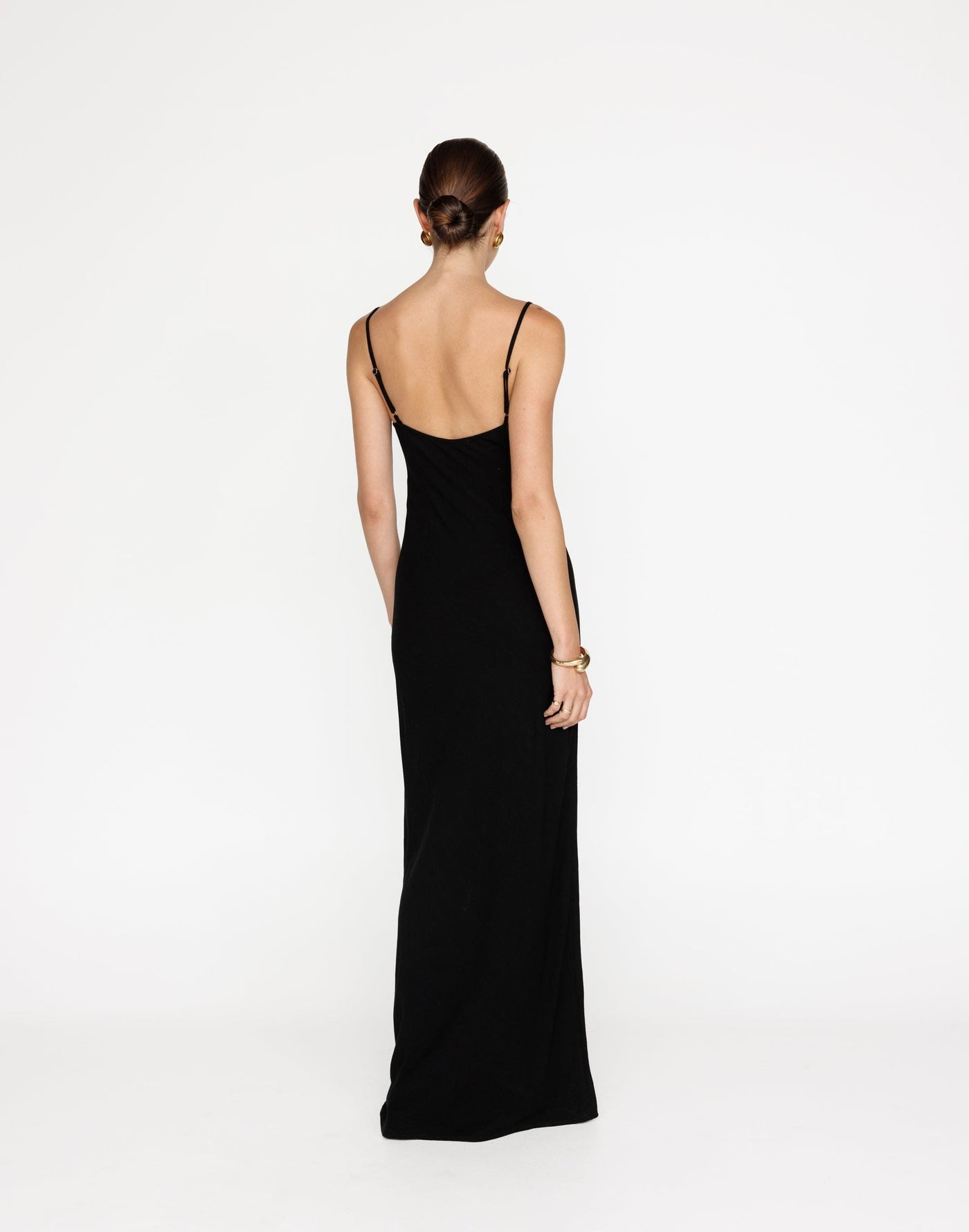 June Maxi Dress (Black) | CHARCOAL Exclusive - Thin Strap Bodycon Maxi Dress - Women's Dress - Charcoal Clothing