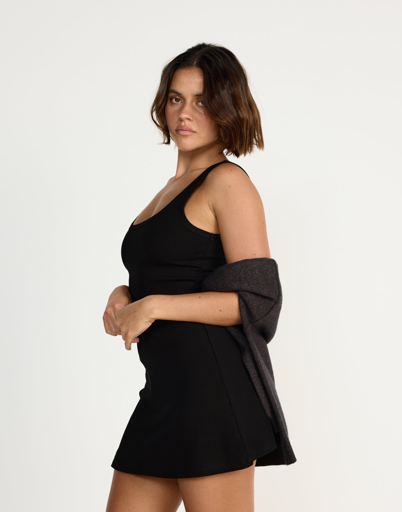  - Women's Dress - Charcoal Clothing