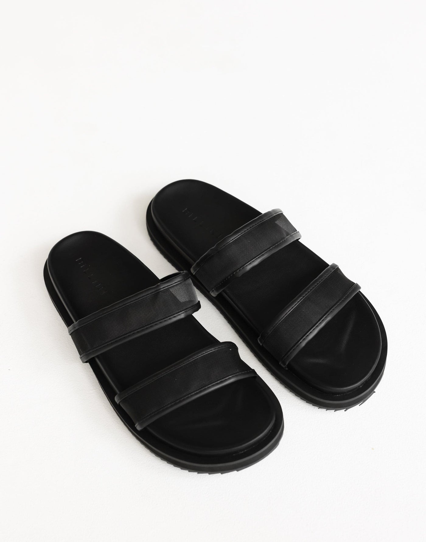 Tamre Slides (Black Mesh) - By Billini - Dual Strap Mesh Upper Slides - Women's Shoes - Charcoal Clothing