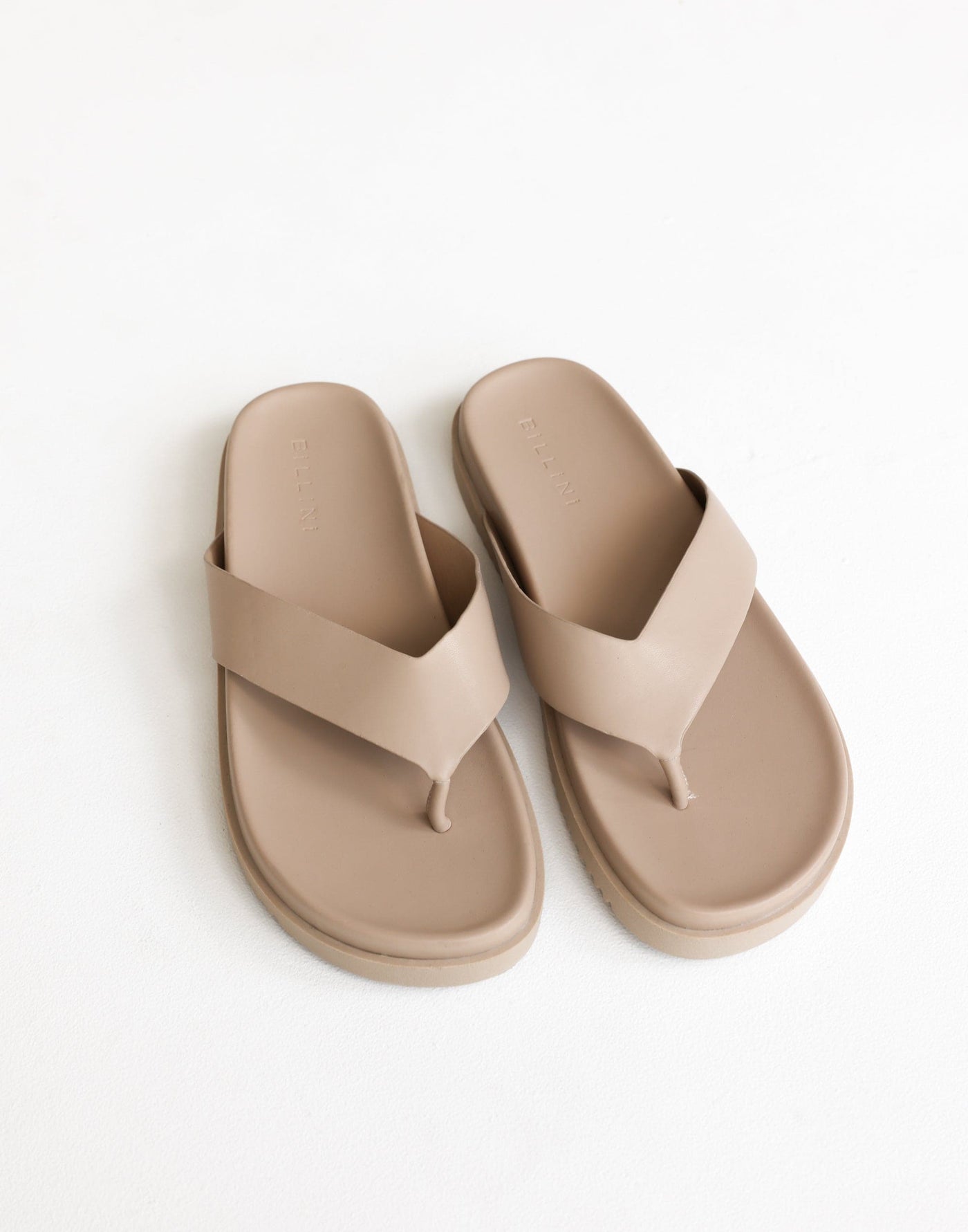Aila Thongs (Light Clay) - By Billini - Platform Basic Summer Thongs - Women's Shoes - Charcoal Clothing