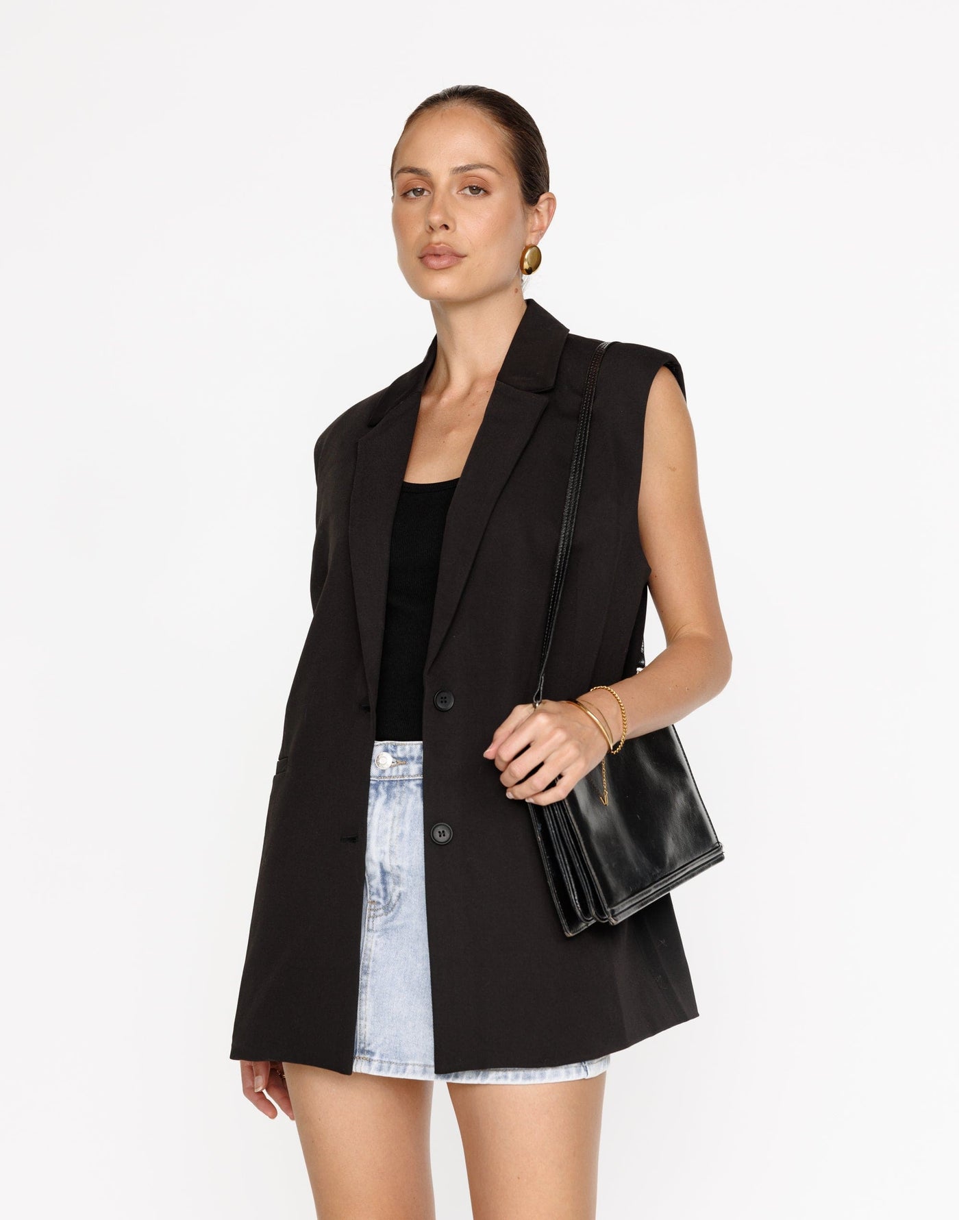 Riri Denim Mini Skirt (Light Vintage) | CHARCOAL Exclusive - Mid Rise Basic Denim Mini Skirt - Women's Skirt - Charcoal Clothing