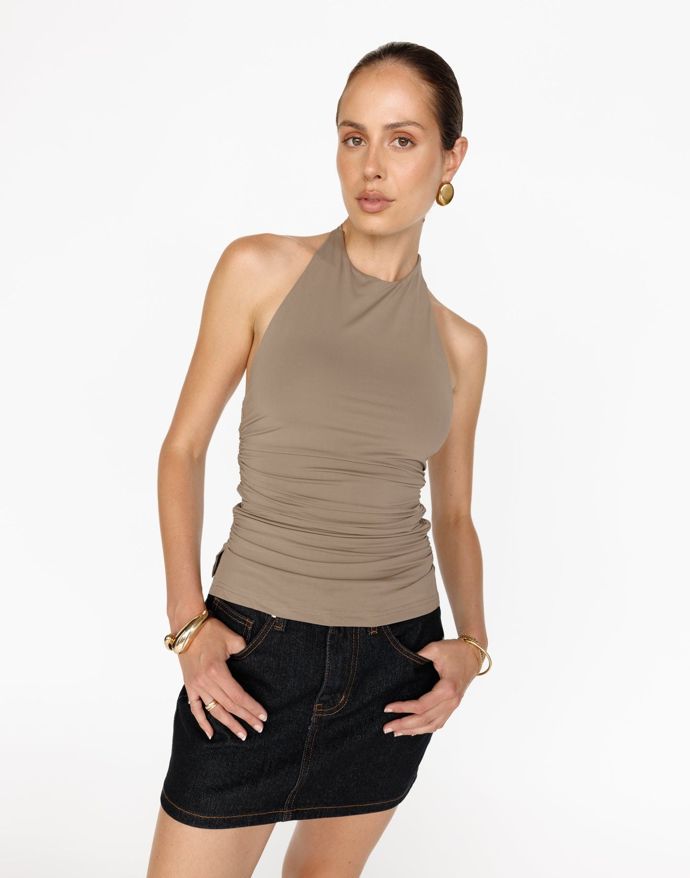 Riri Denim Mini Skirt (Midnight) | CHARCOAL Exclusive - Mid Rise Basic Denim Mini Skirt - Women's Skirt - Charcoal Clothing