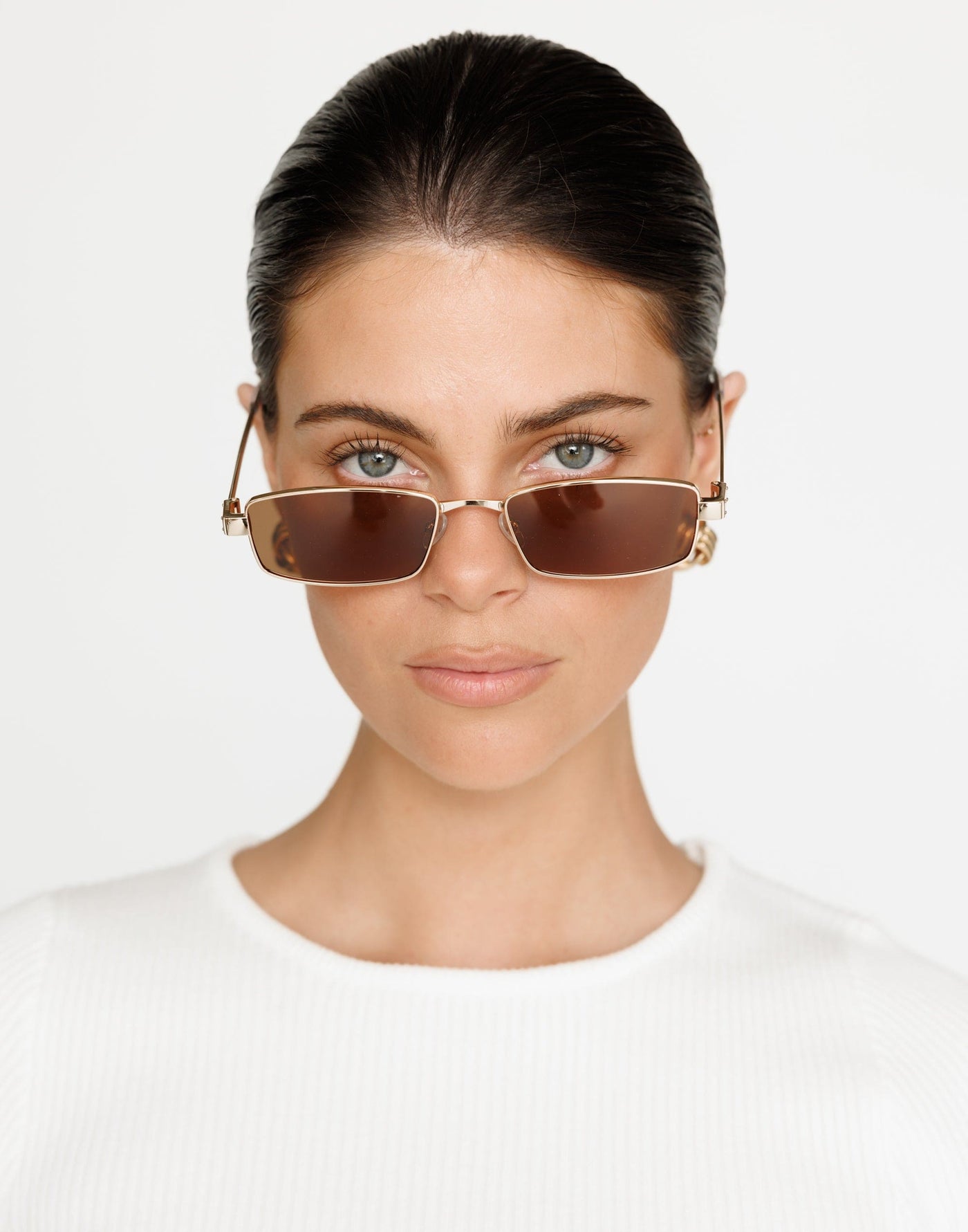The Monroe Sunglasses (Gold-Brown) - By Banbé - - Women's Accessories - Charcoal Clothing