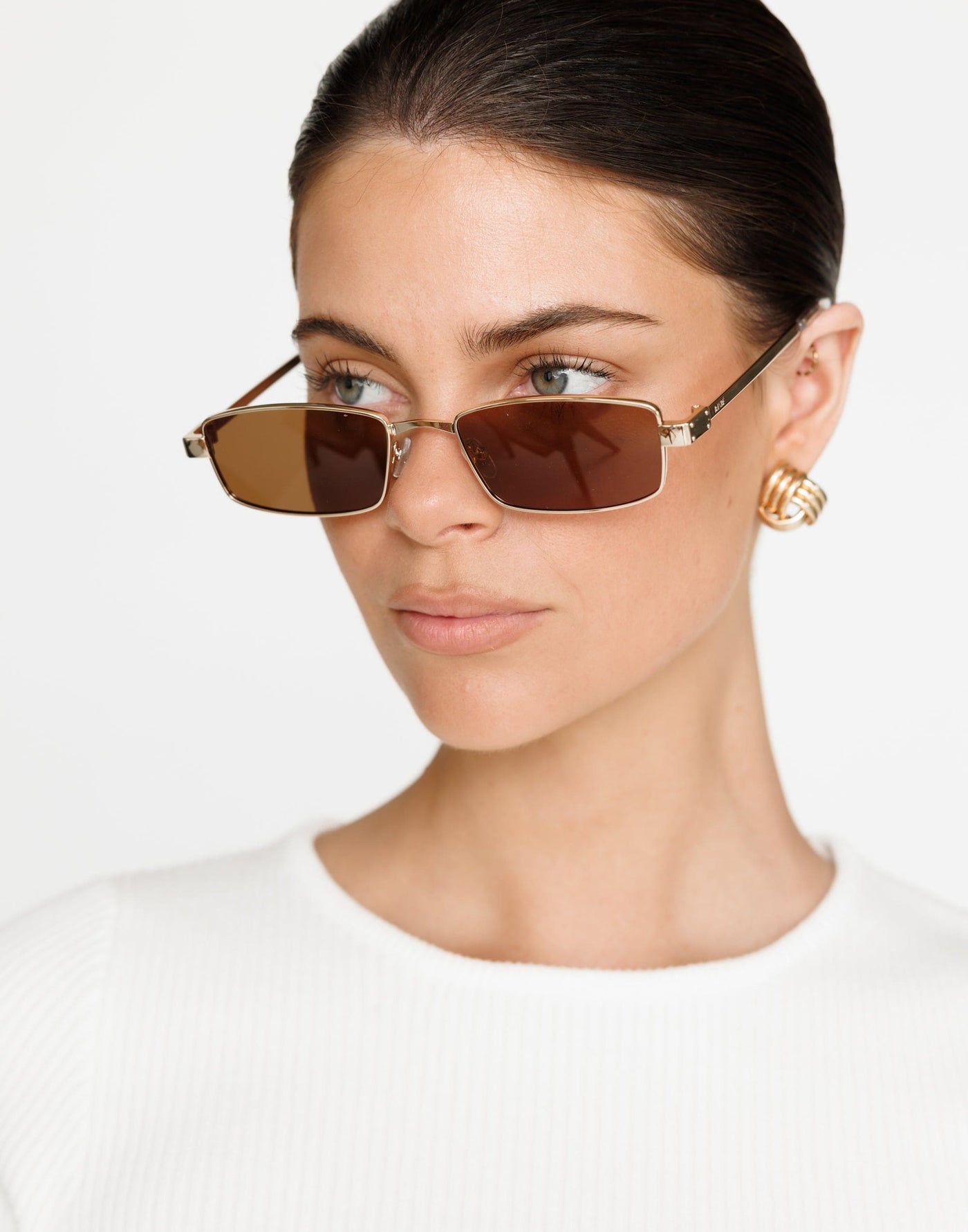The Monroe Sunglasses (Gold-Brown) - By Banbé - - Women's Accessories - Charcoal Clothing