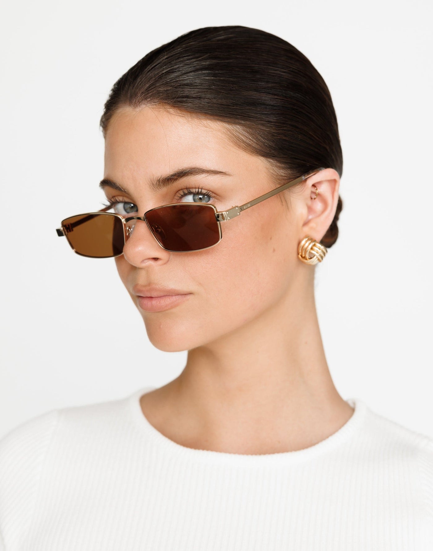 The Monroe Sunglasses (Gold-Brown) - By Banbé - - Women's Accessories - Charcoal Clothing