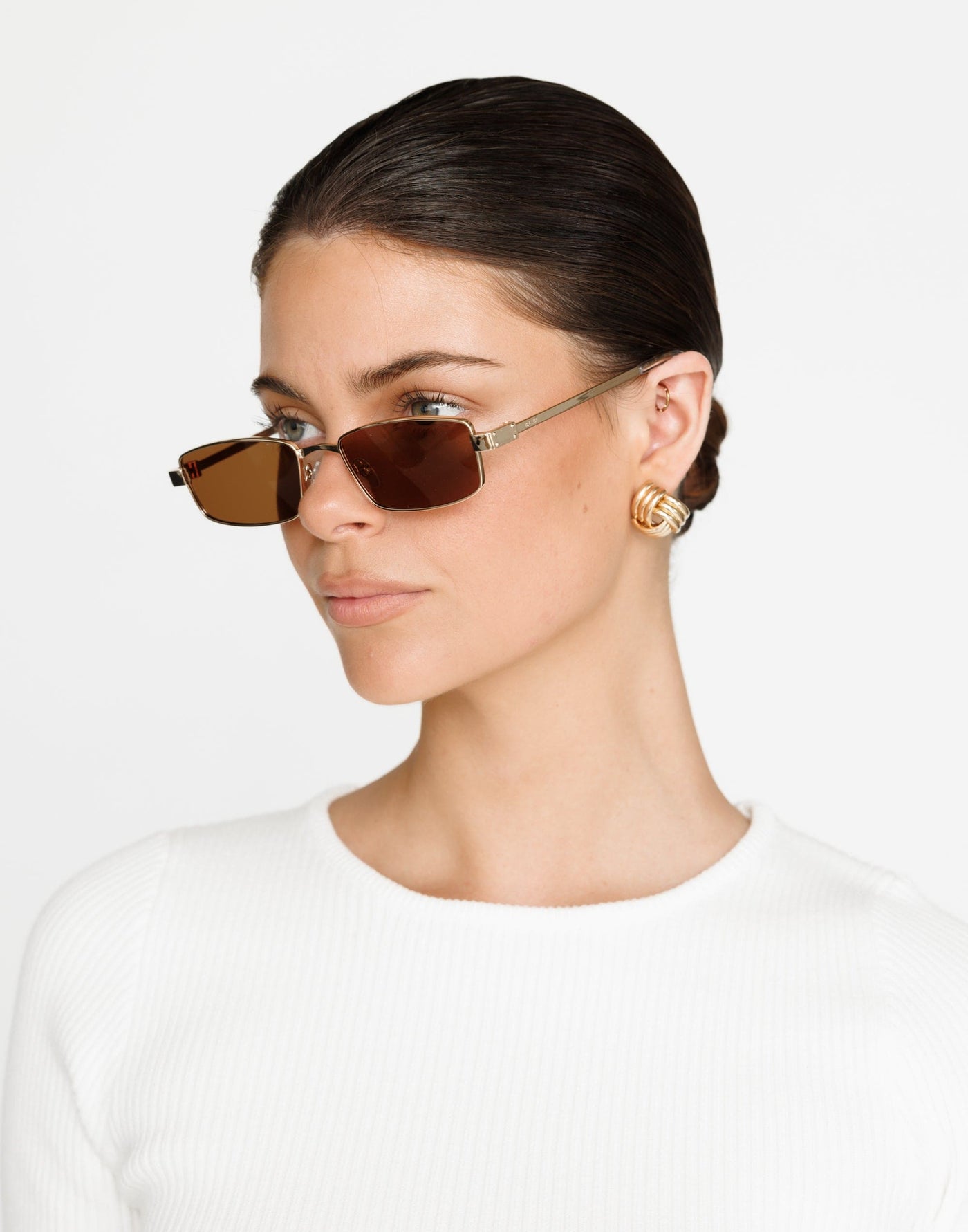 The Monroe Sunglasses (Gold-Brown) - By Banbé - - Women's Accessories - Charcoal Clothing