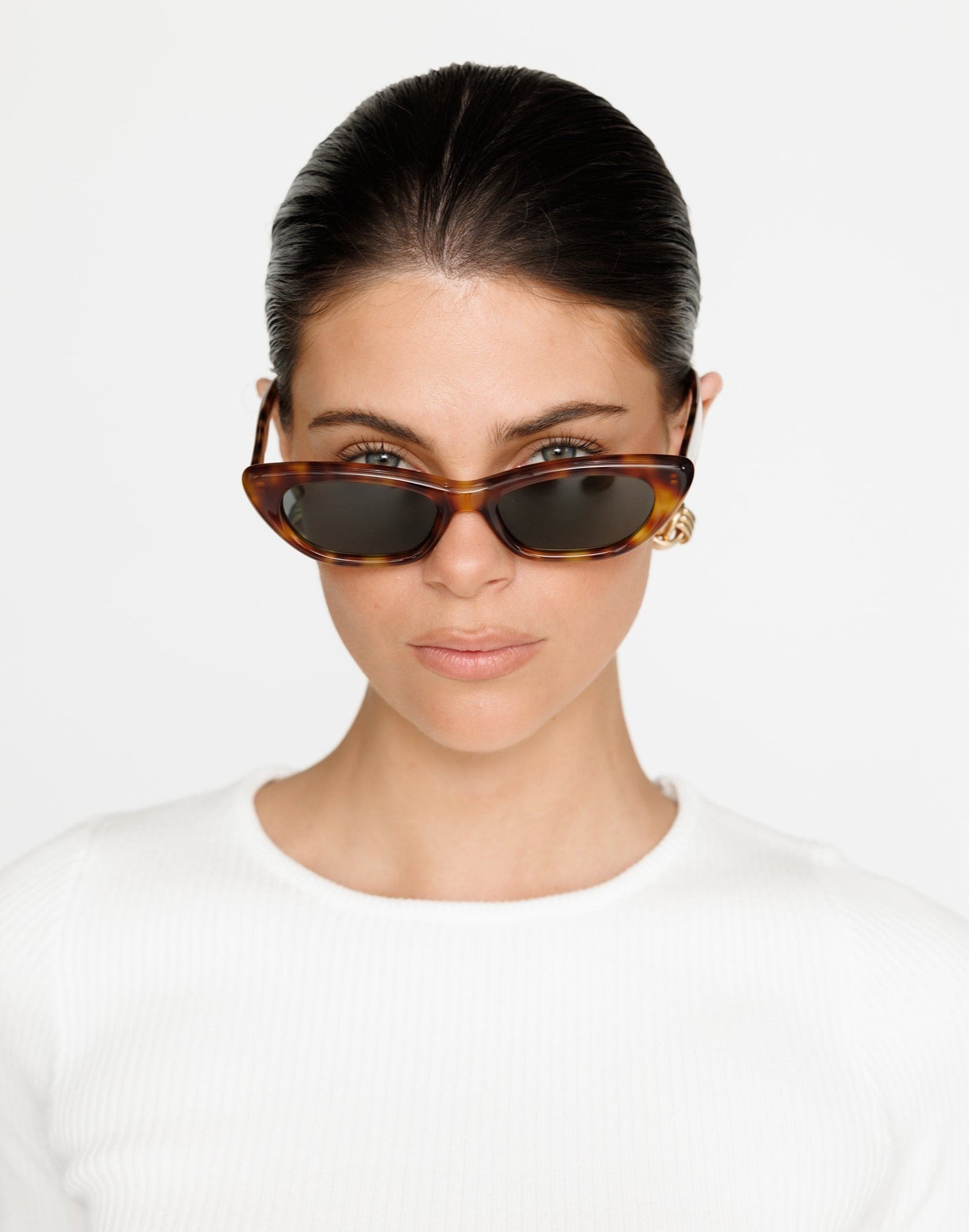 The Caroline Sunglasses (Hazel Tort) - By Banbé - - Women's Accessories - Charcoal Clothing