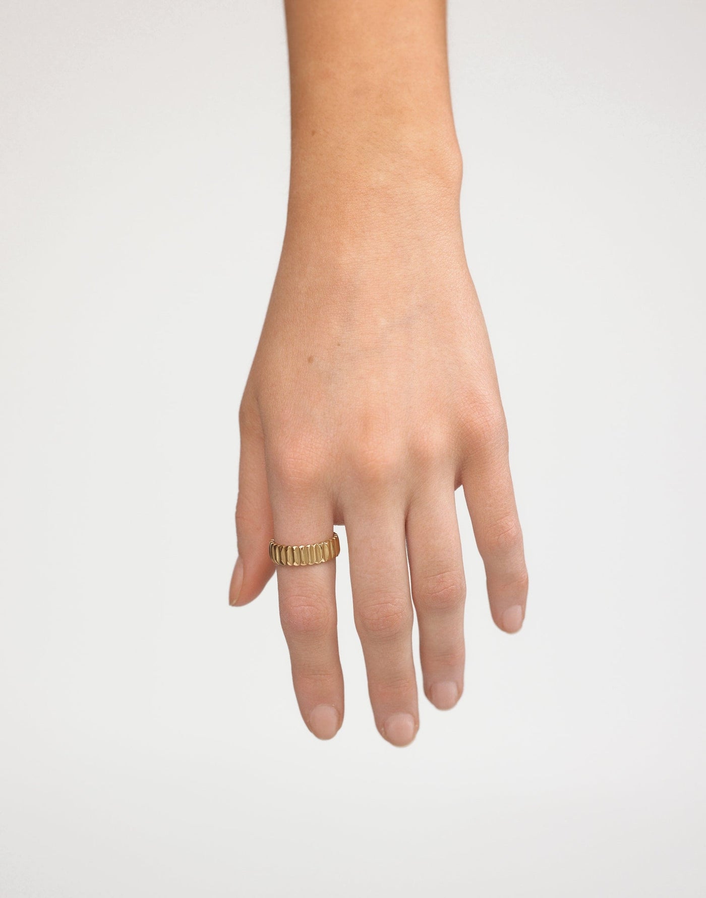 Martin Ring (Gold) - Textured Chic Ring - Women's Accessories - Charcoal Clothing