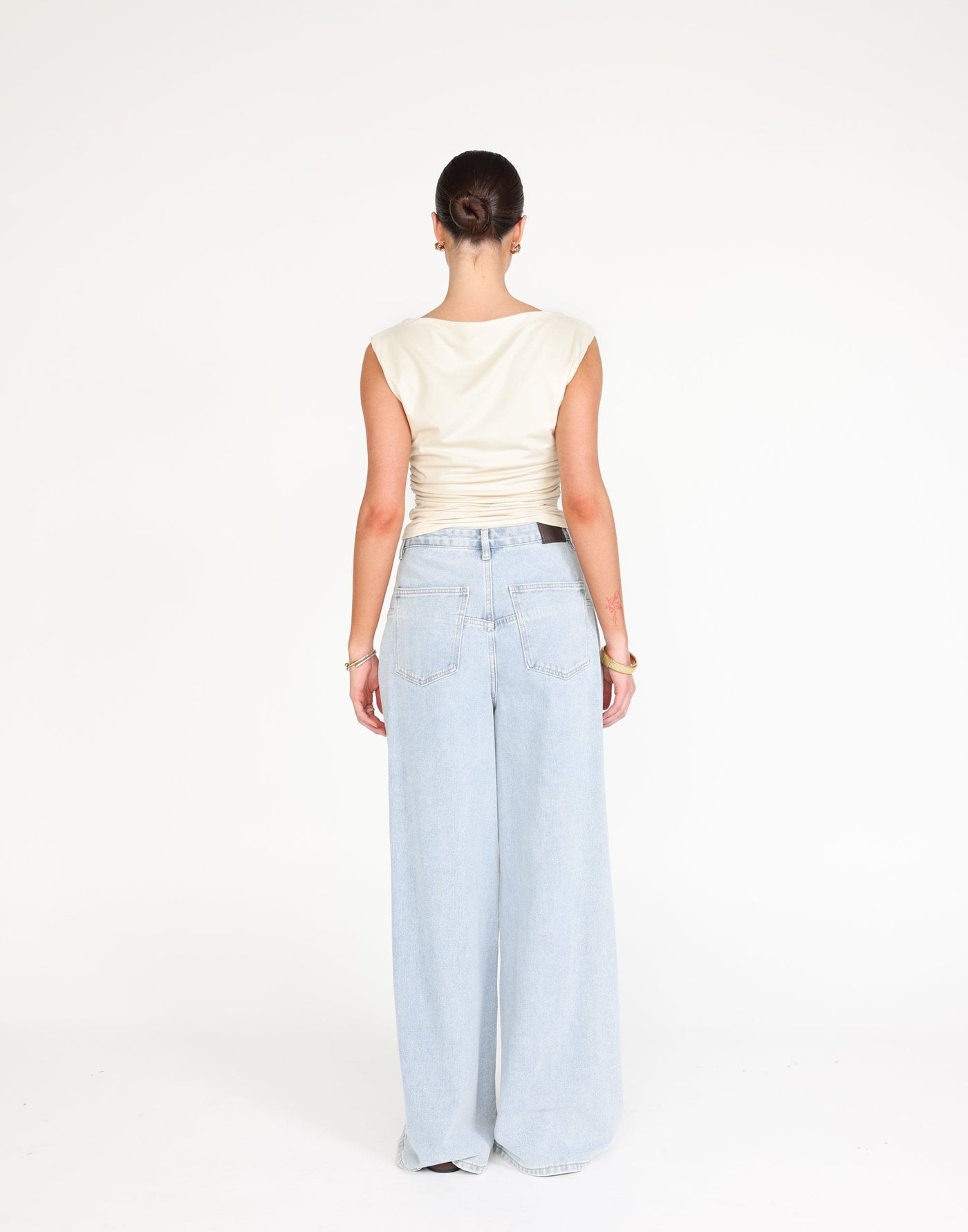 Kellan Top (Oat) | CHARCOAL Exclusive - Straight Neck Soft Butter Jersey Top - Women's Top - Charcoal Clothing
