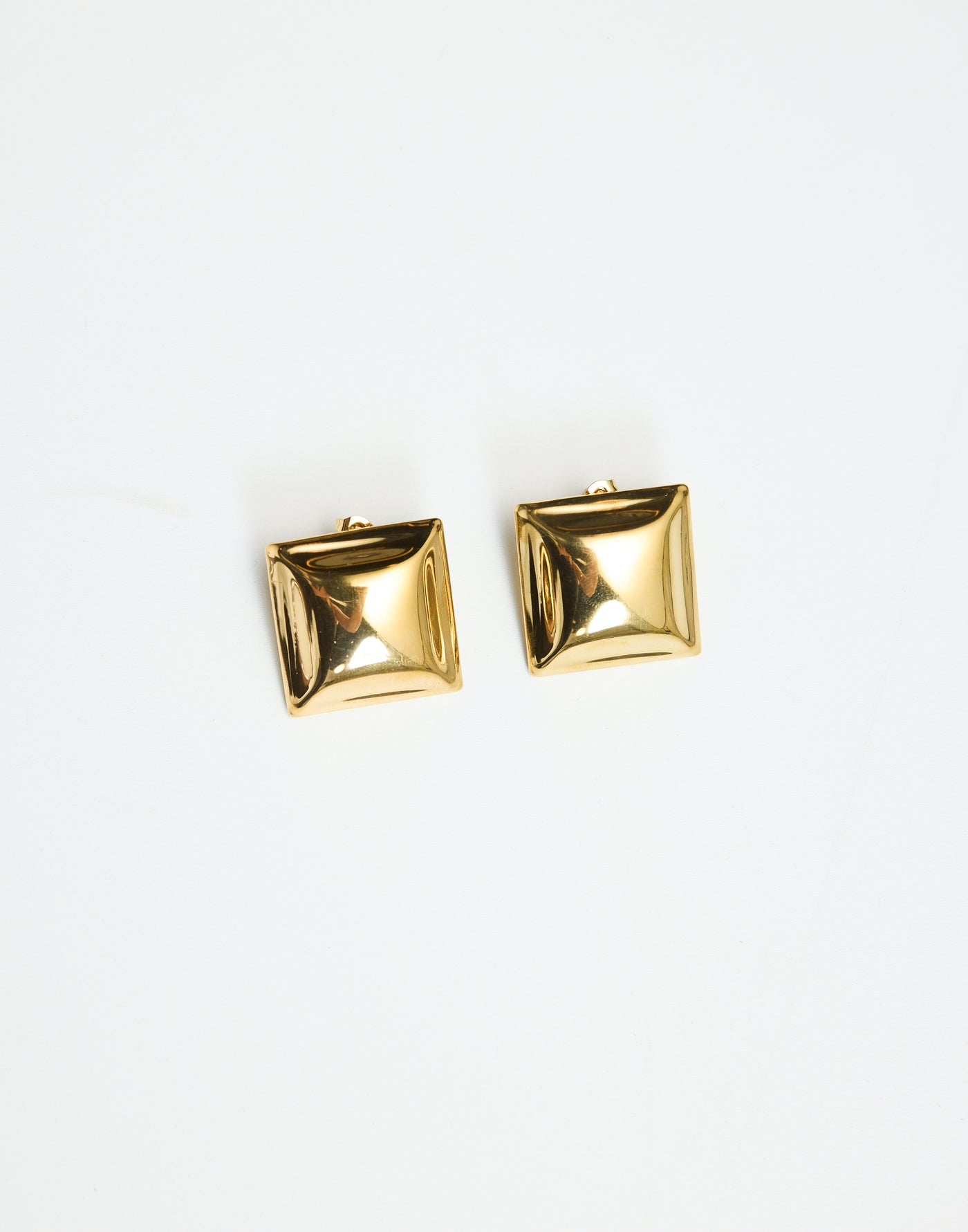 Eadie Earrings (Gold) - Raised Square Statement Earrings - Women's Accessories - Charcoal Clothing