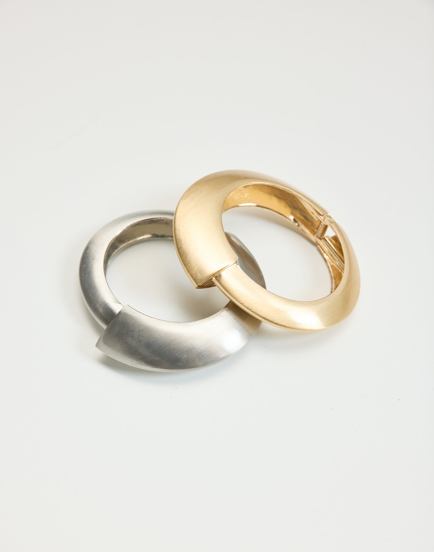 Clerisa Bracelet (Gold) - Snap Clasp Gold Toned Bracelet - Women's Accessories - Charcoal Clothing