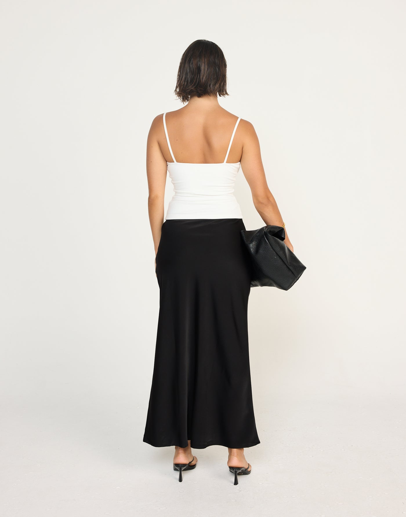 Mira Top (White)| CHARCOAL EXCLUSIVE | Jersey Fabrication Ruched Singlet Top - Women's Top - Charcoal Clothing