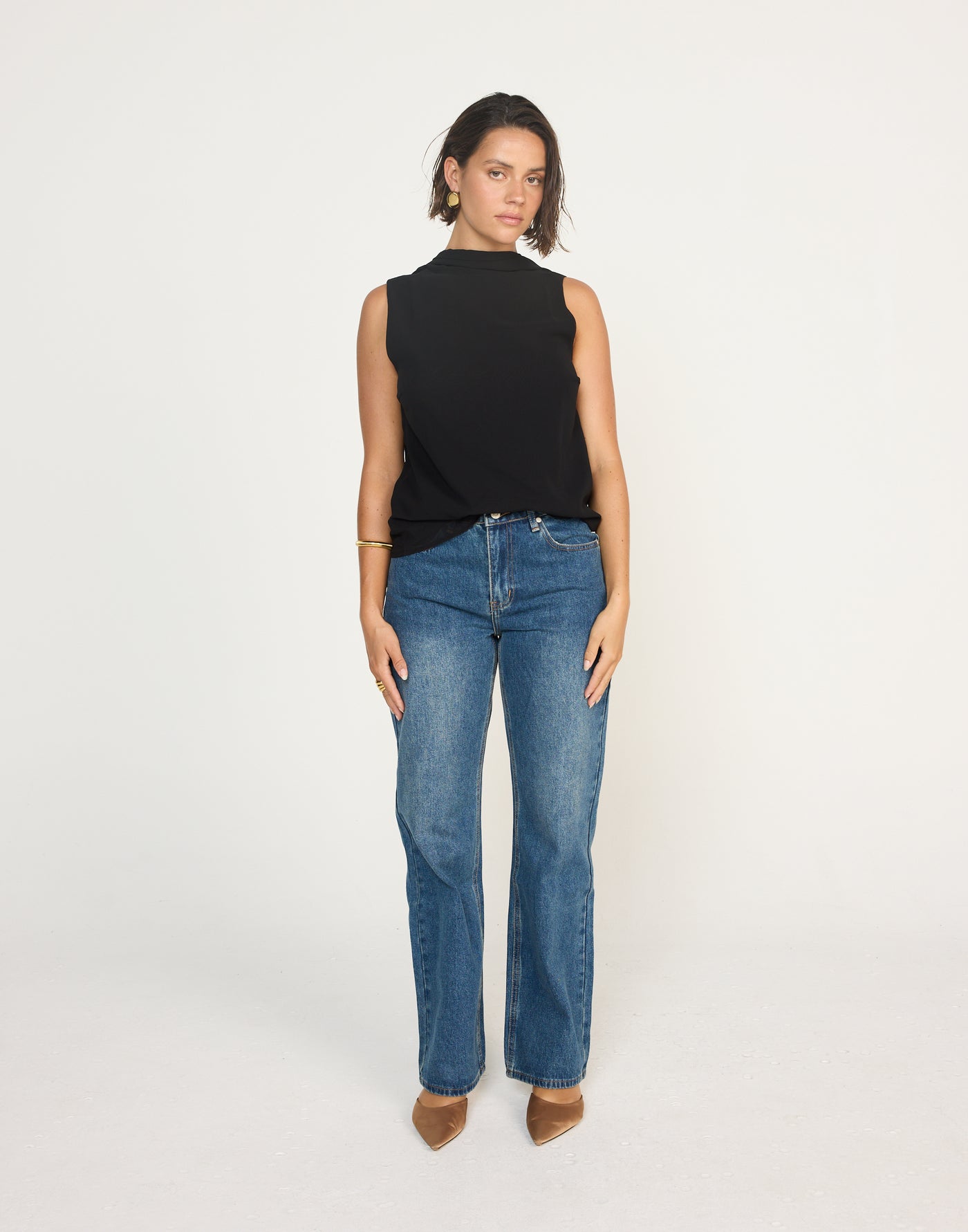 Easton Jeans (Faded Mid Wash) | CHARCOAL Exclusive - Low Rise Baggy Fit Jeans - Women's Pants - Charcoal Clothing