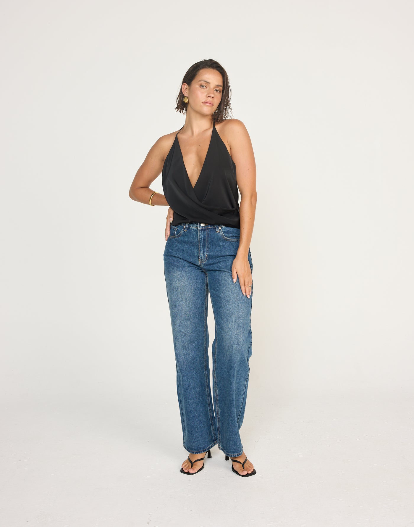 Cabaret Top (Black) | CHARCOAL Exclusive - Halter Black Top - Women's Top - Charcoal Clothing
