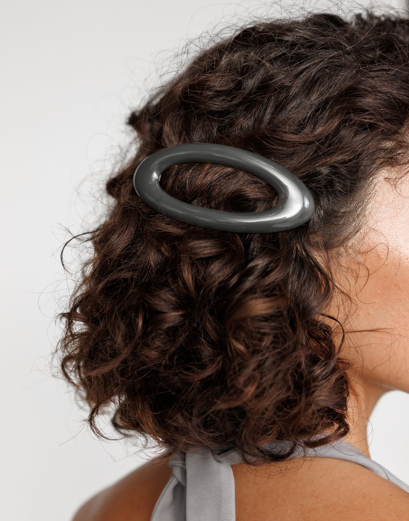 Emilia Hair Clip (Dark Grey) | CHARCOAL Exclusive - Large Barette Clip - Women's Accessories - Charcoal Clothing