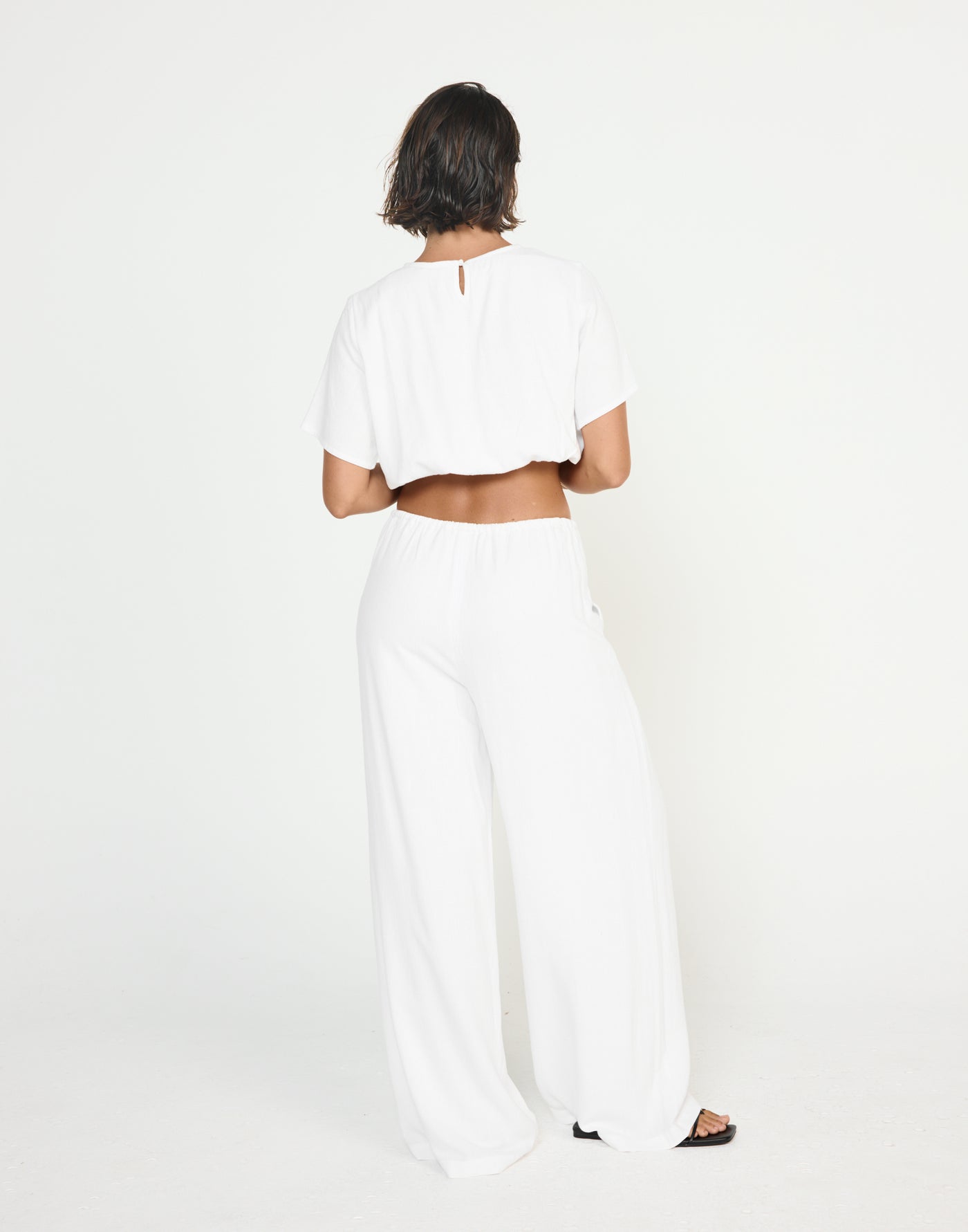 Fraser Top (White) - CHARCOAL CLOTHING - T-shirt style elasticated hem top - Women's Top - Charcoal Clothing