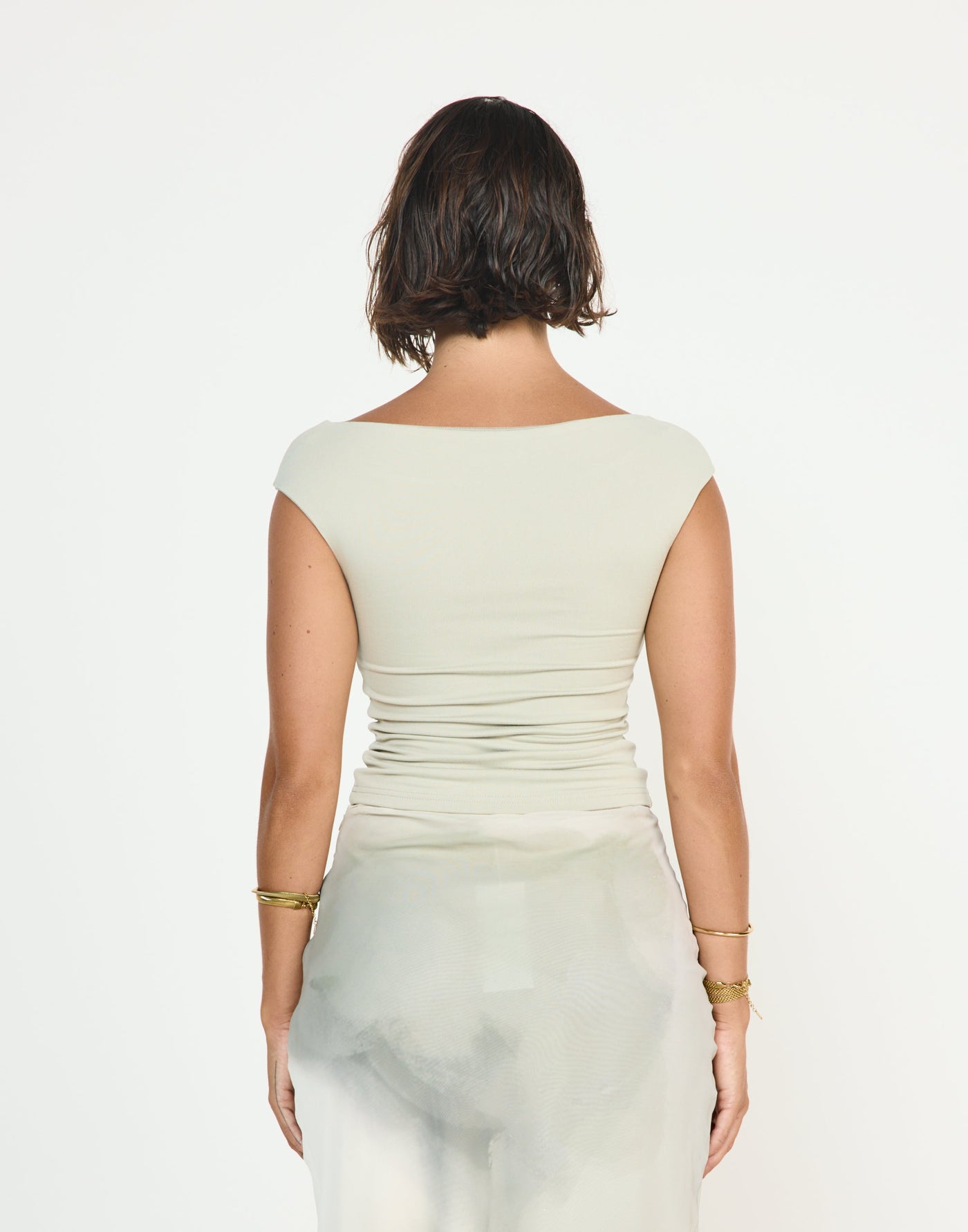 Sunkissed Top (Seagrass) - CHARCOAL EXCLUSIVE - Butter soft jersey Fabric off the shoulder fitted top - Women's Top - Charcoal Clothing