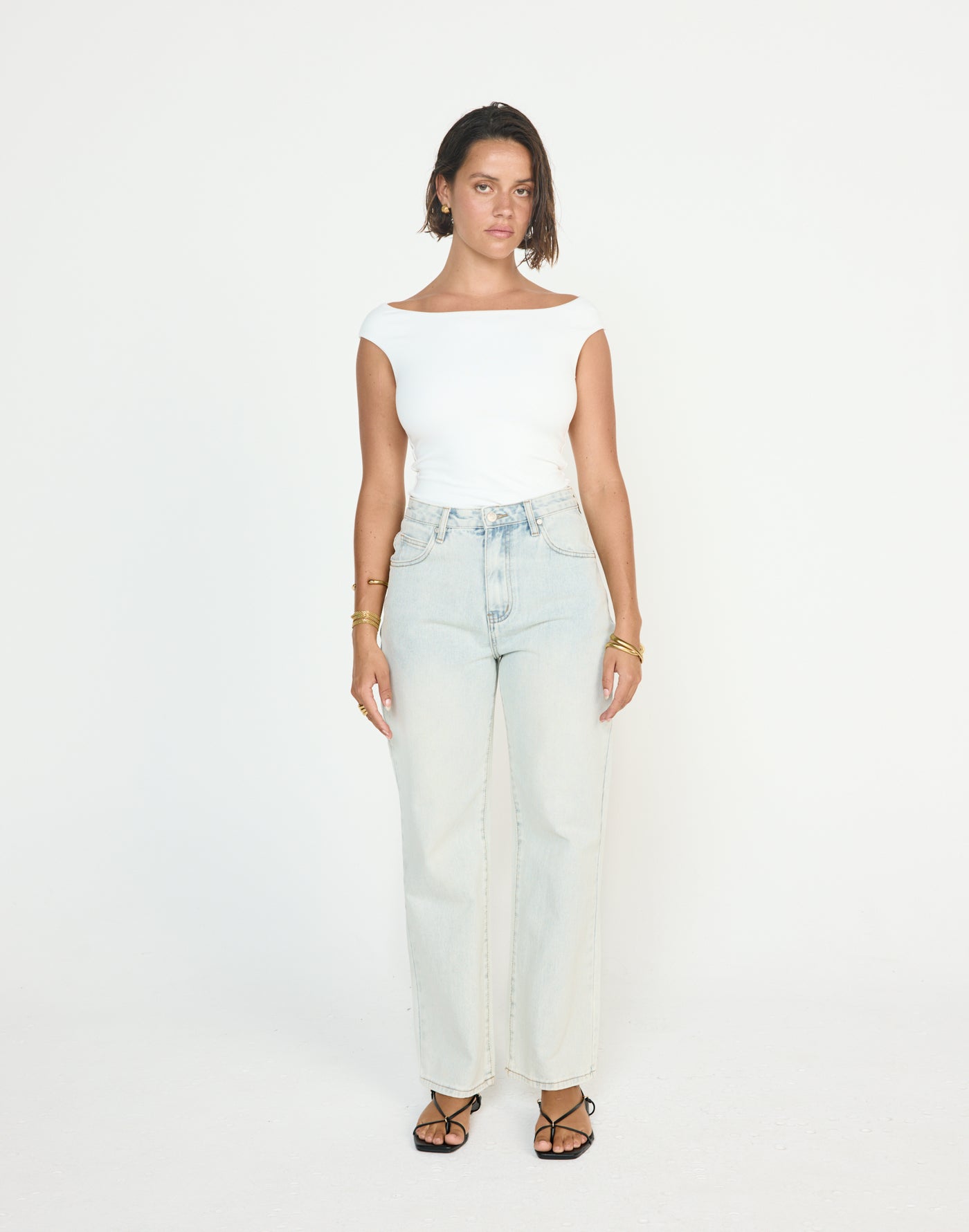Sunkissed Top (White) - CHARCOAL EXCLUSIVE - Butter soft jersey Fabric off the shoulder fitted top - Women's Top - Charcoal Clothing