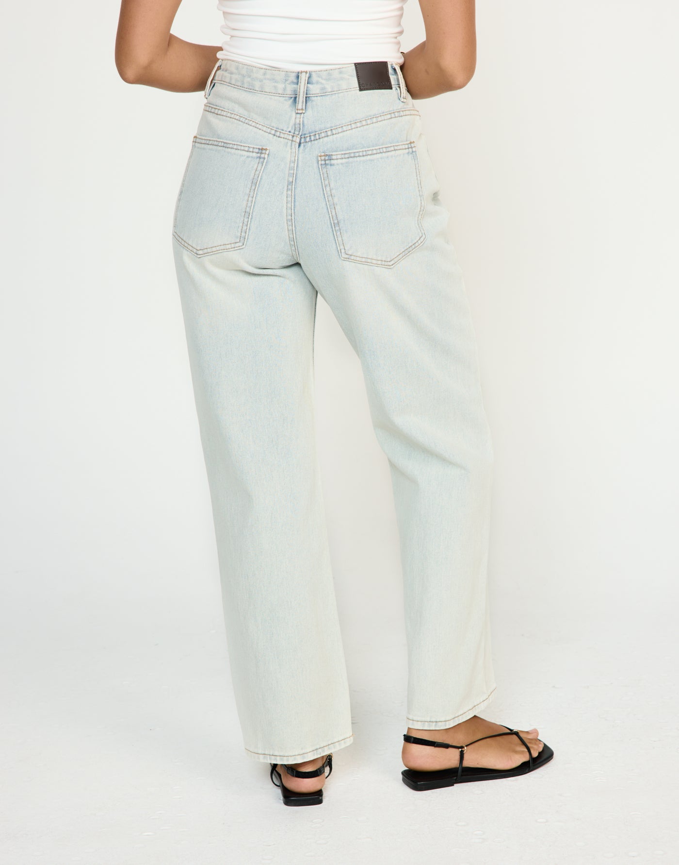 Cole Jeans (Light Blue) - CHARCOAL EXCLUSIVE - High rise tapered leg denim jeans - Women's Pants - Charcoal Clothing