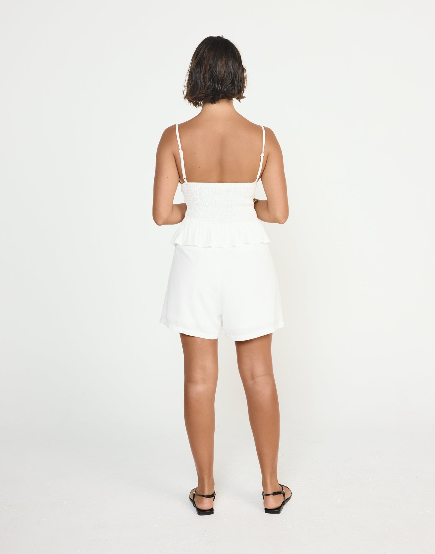 Kai Shorts (White) - CHARCOAL CLOTHING - Linen High Waisted Shorts - Women's Shorts - Charcoal Clothing