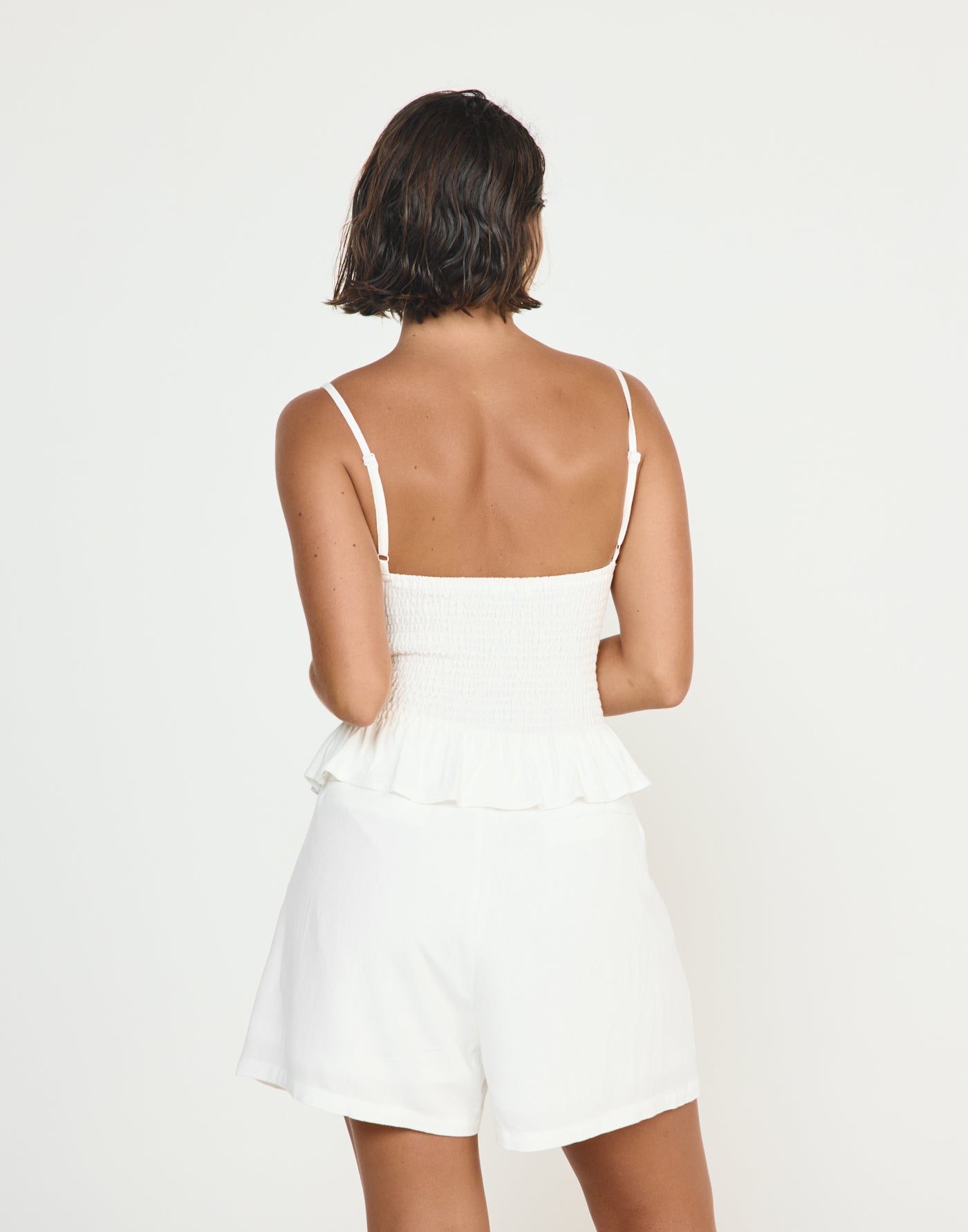 Kai Shorts (White) - CHARCOAL CLOTHING - Linen High Waisted Shorts - Women's Shorts - Charcoal Clothing