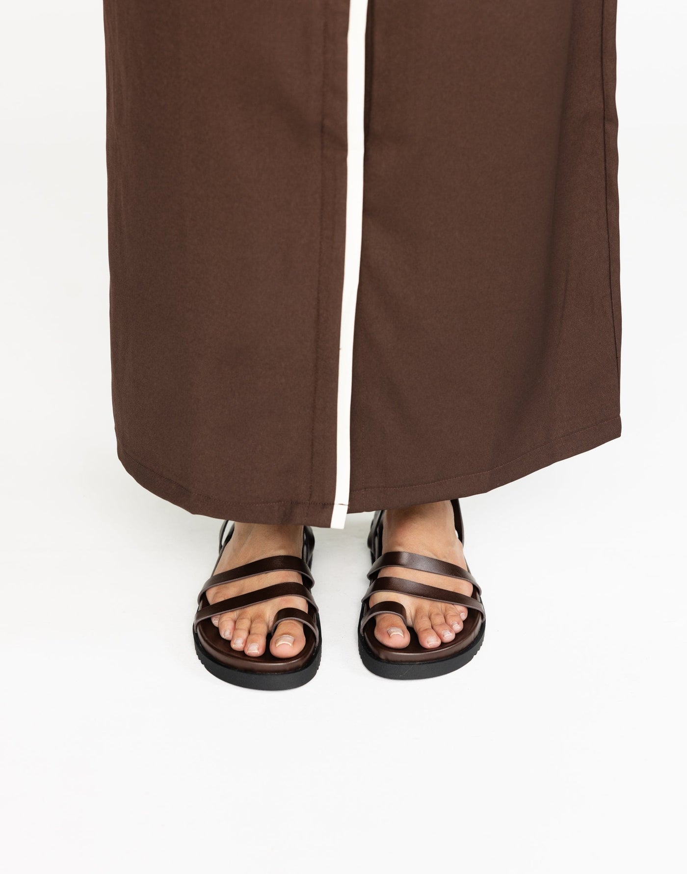 Astrid Sandals (Hickory) - By Billini - Strappy Ankle Strap Slides - Women's Shoes - Charcoal Clothing