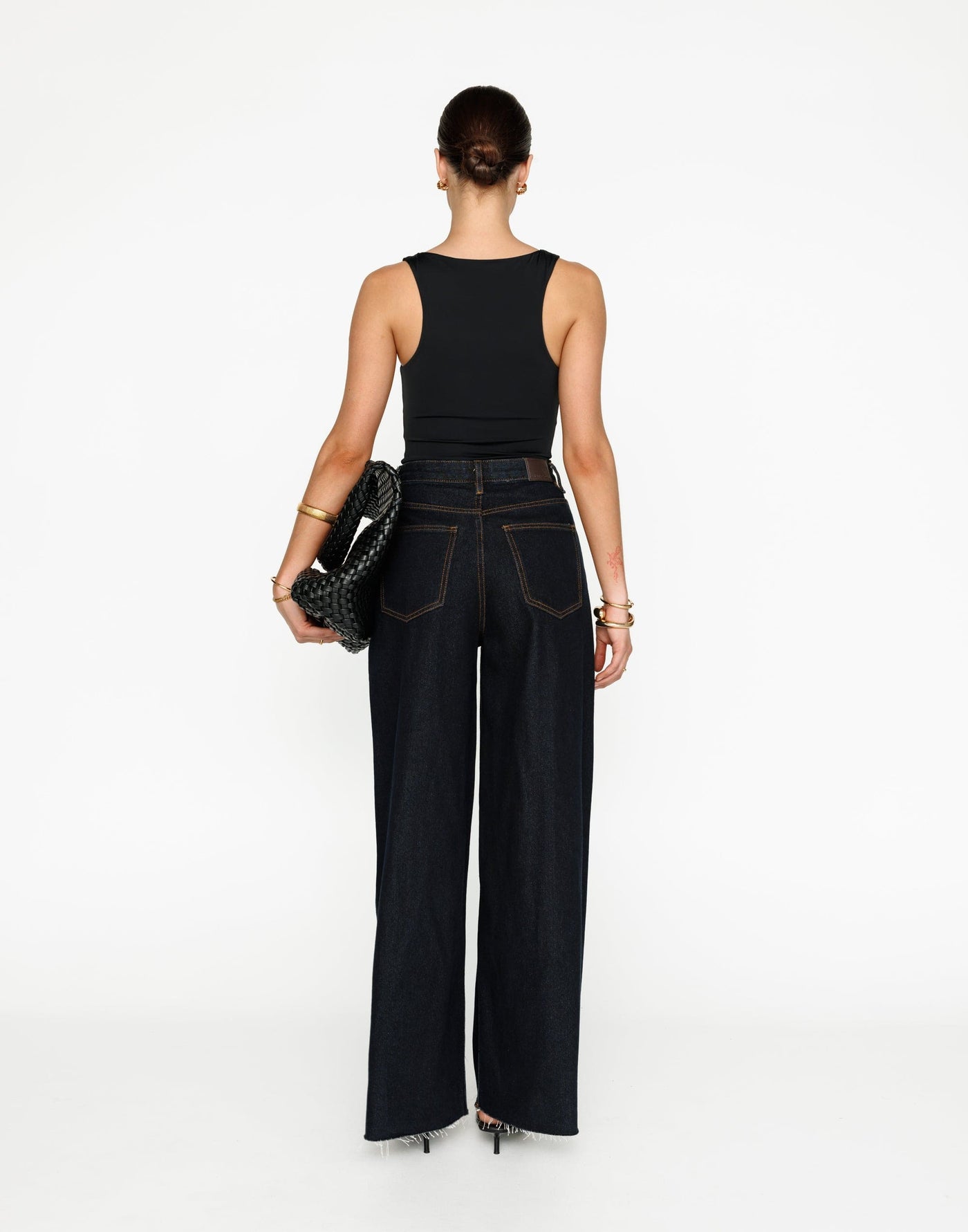 Jacob Jeans (Midnight) | CHARCOAL Exclusive - Ripped Knee High Waisted Jean - Women's Pants - Charcoal Clothing