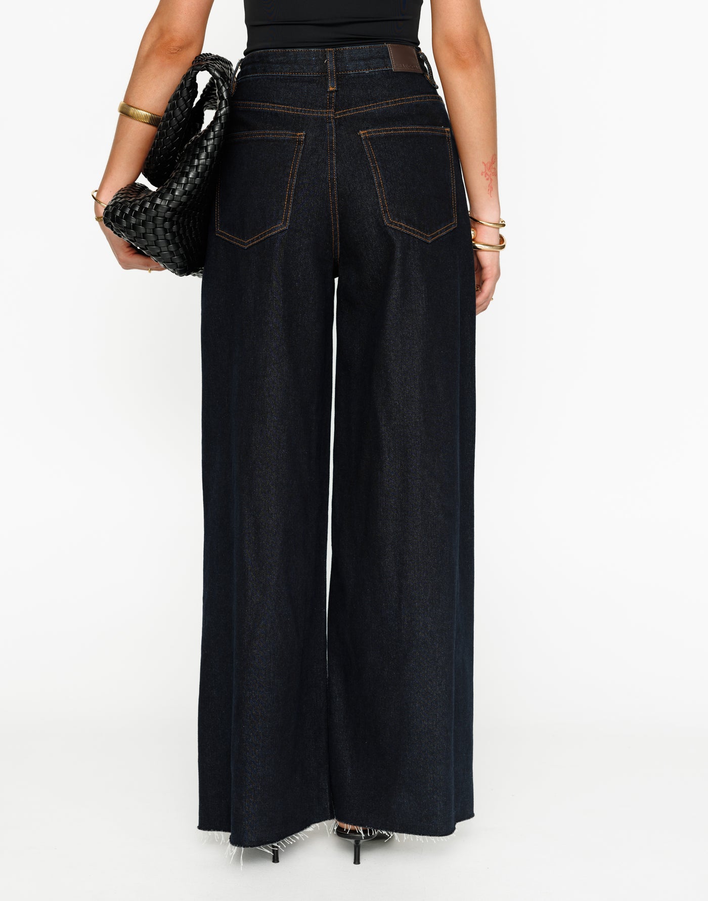 Jacob Jeans (Midnight) | CHARCOAL Exclusive - Ripped Knee High Waisted Jean - Women's Pants - Charcoal Clothing