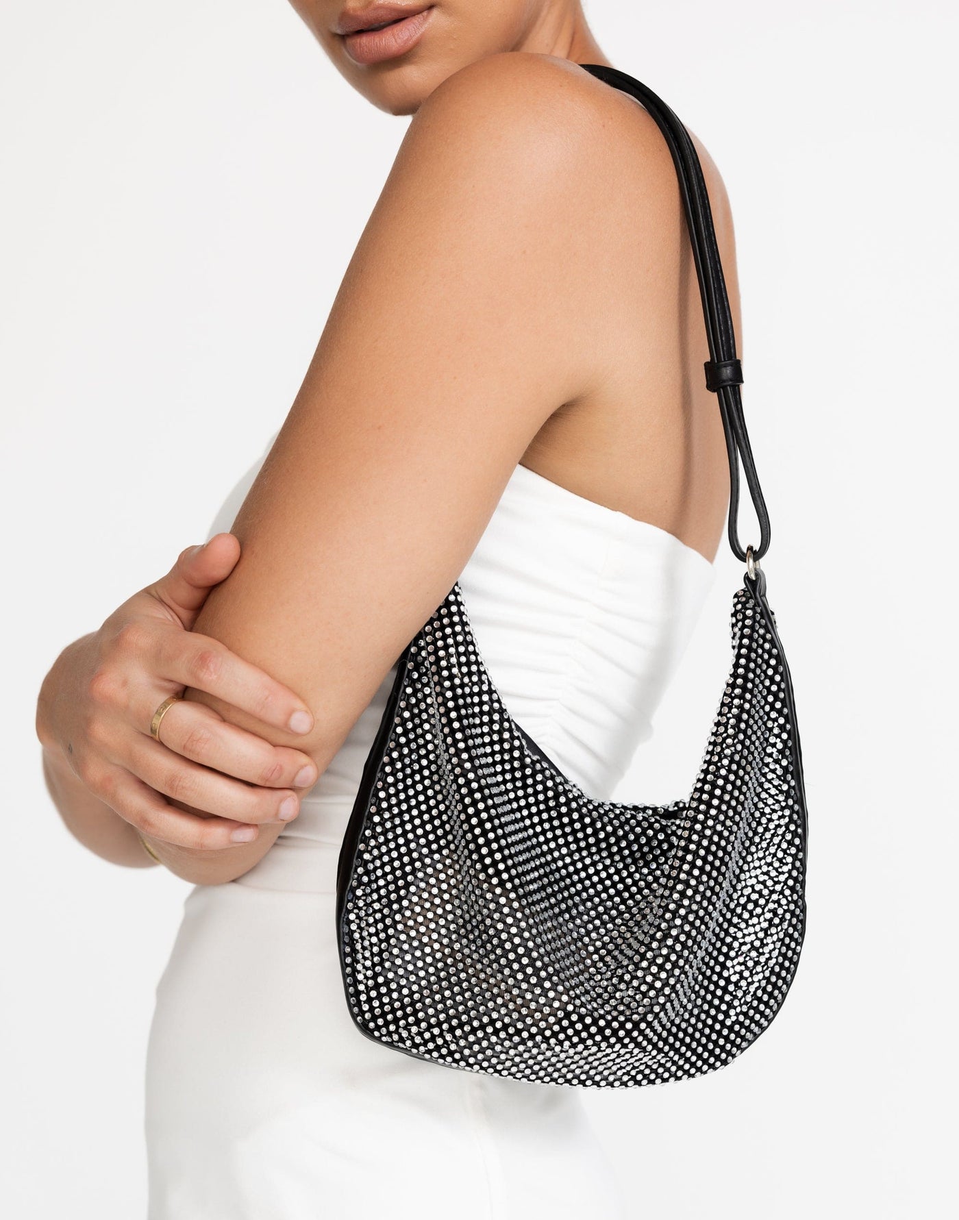 Edda Shoulder Bag (Black) - By Billini - Lightweight Faux Leather Bag - Women's Accessories - Charcoal Clothing