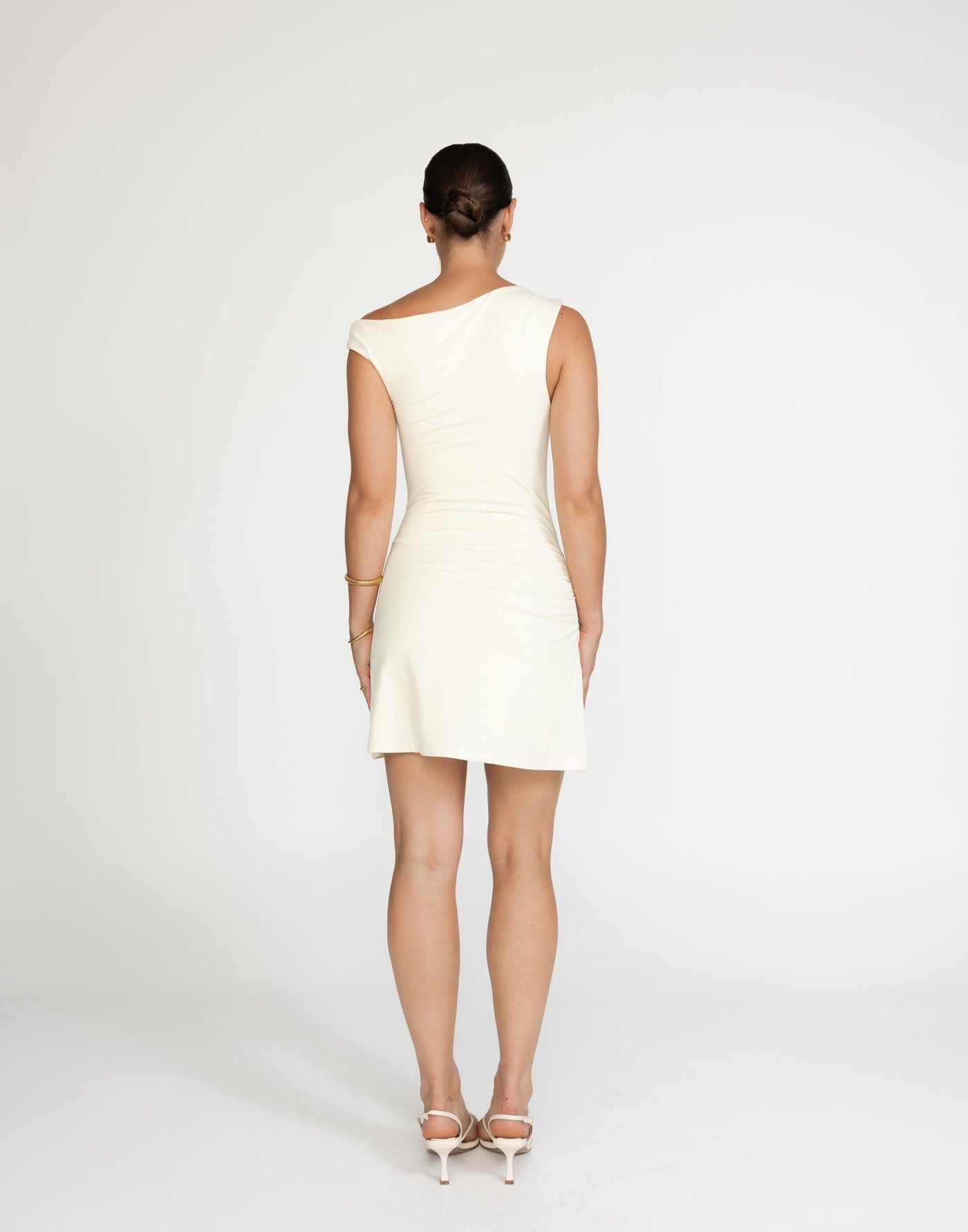 Lulu Mini Dress (Butter) | CHARCOAL Exclusive - Off Shoulder Bodycon Mini - Women's Dress - Charcoal Clothing