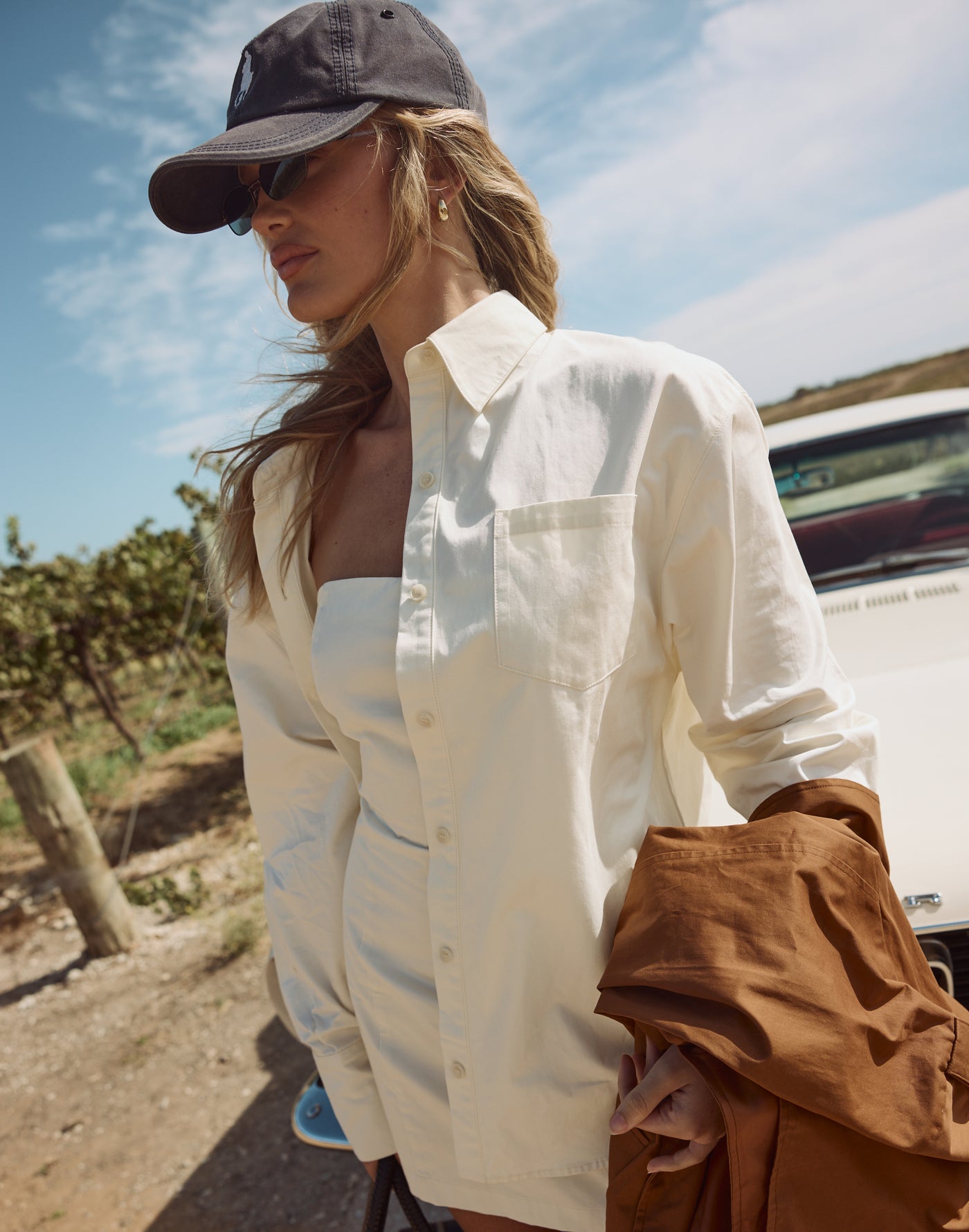 Diara Shirt (Oat) | CHARCOAL EXCLUSIVE | Button up shirt with collared neckline - Women's Top - Charcoal Clothing