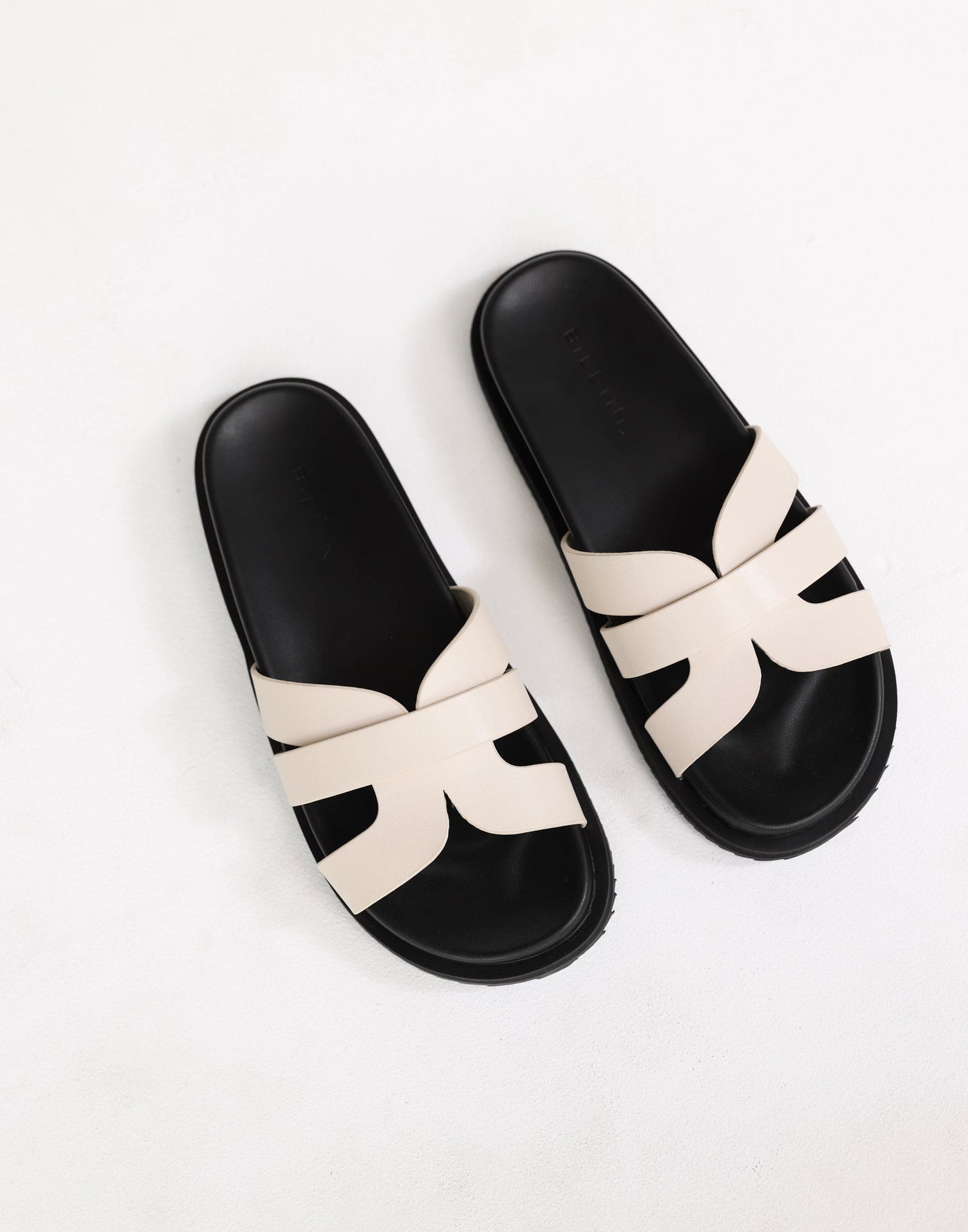 Tamy Slides (Bone) - By Billini - Luxe Padded Slide - Women's Shoes - Charcoal Clothing