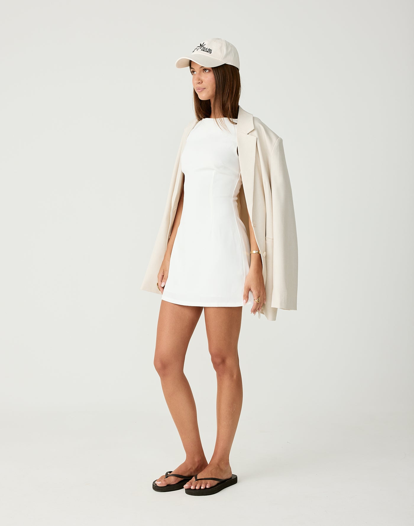 Aisling Mini Dress (White)