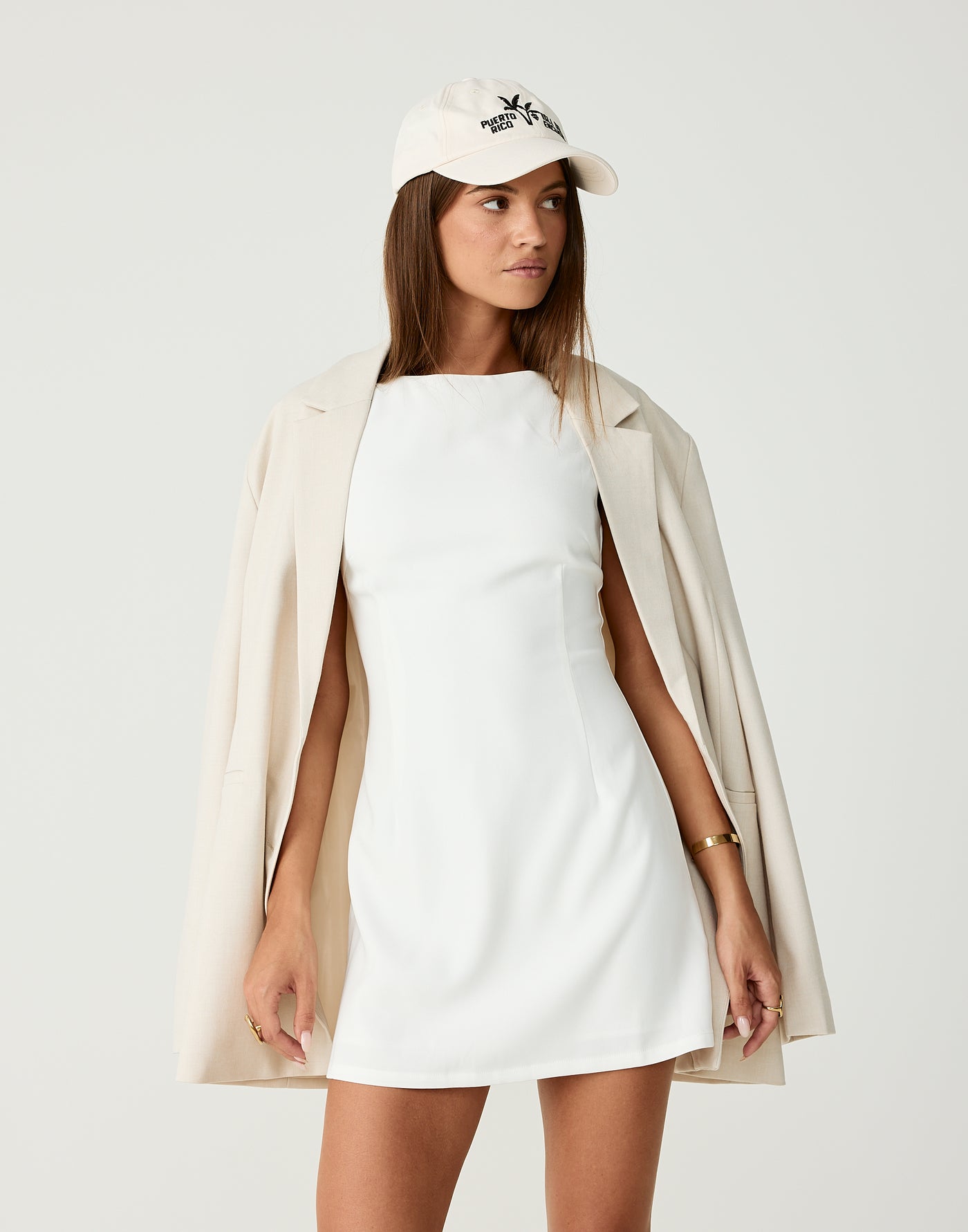 Aisling Mini Dress (White)