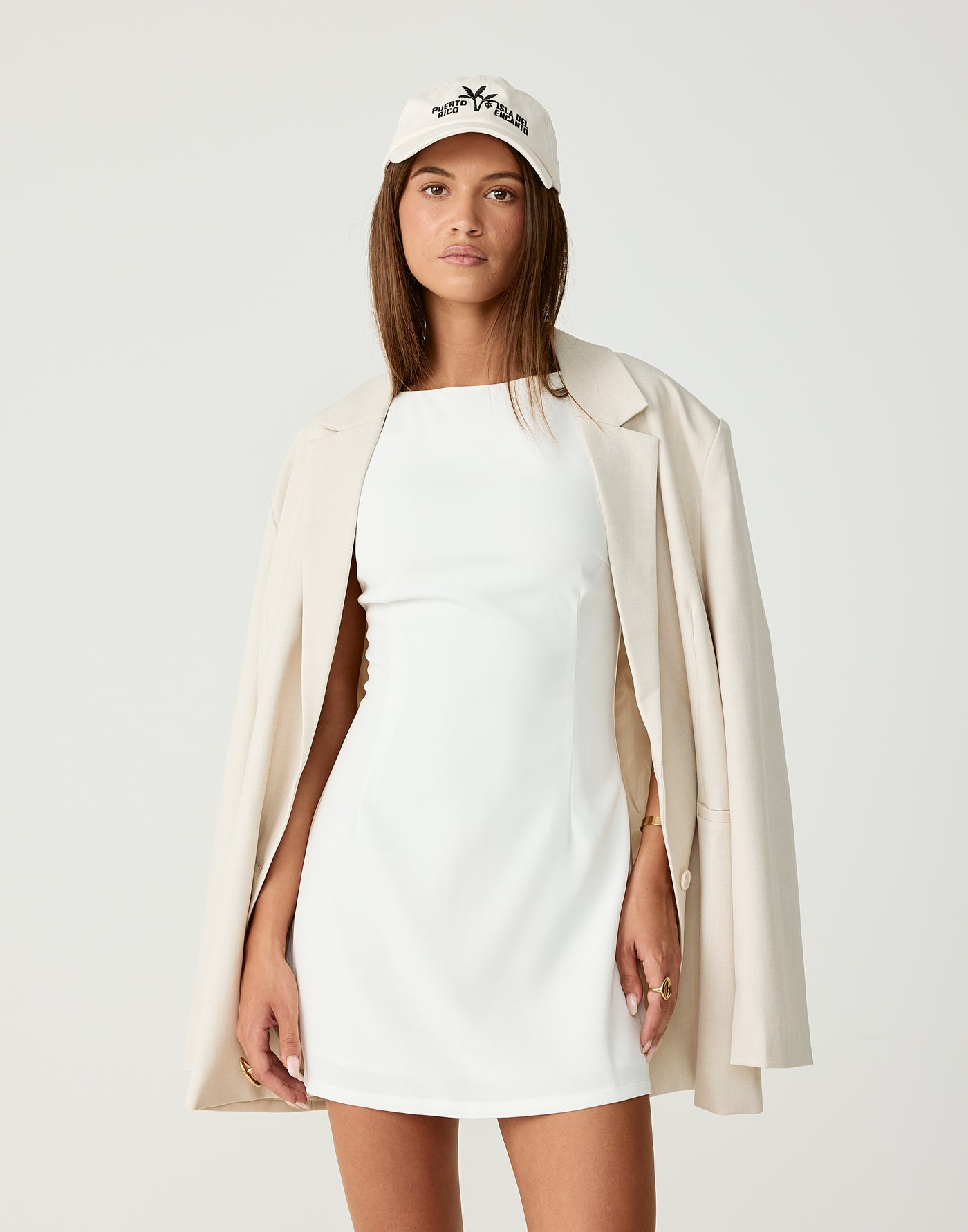 Aisling Mini Dress (White)