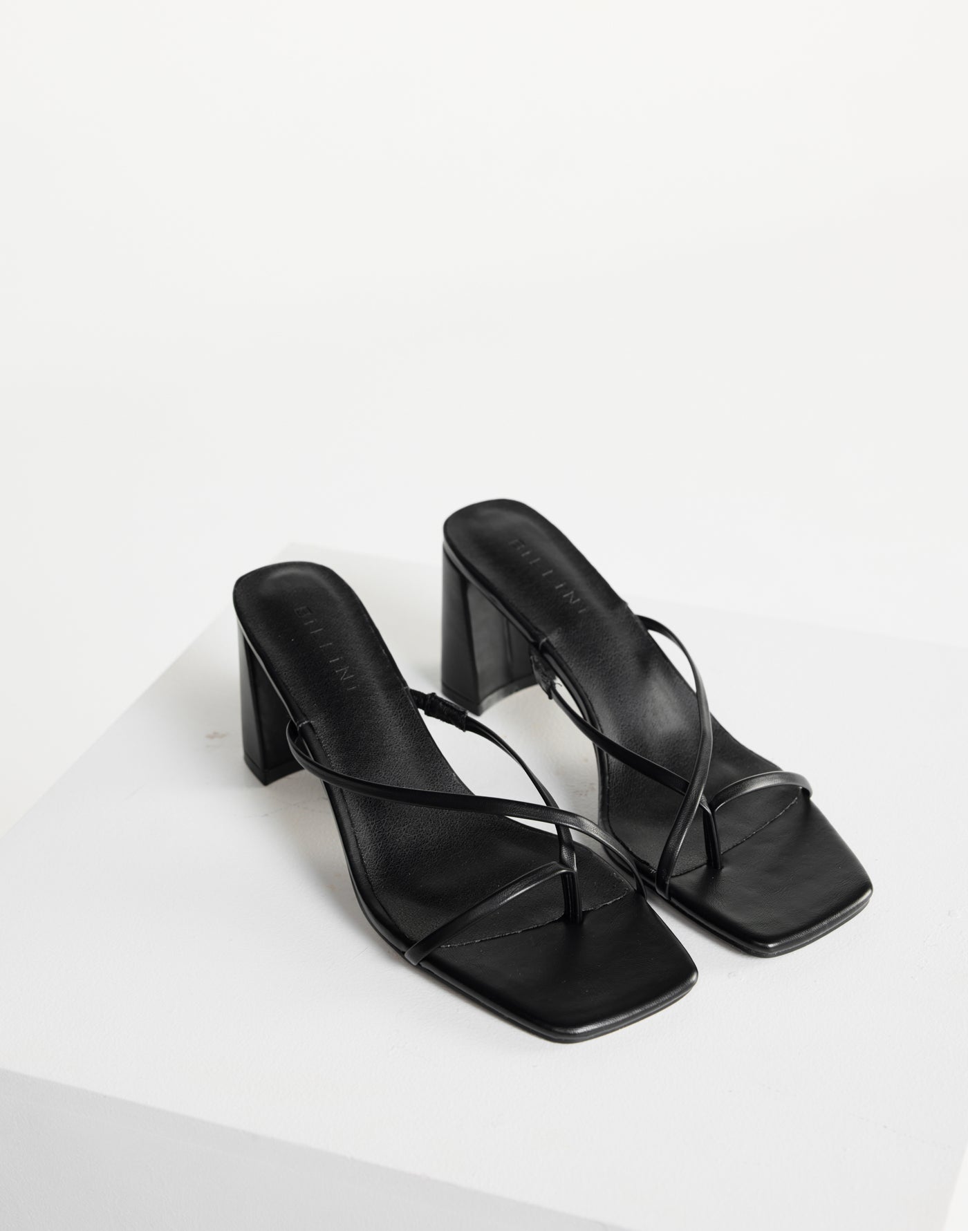 Alondra Heels (Black) - By Billini - Everyday Heel With Crossover Straps - Women's Shoes - Charcoal Clothing