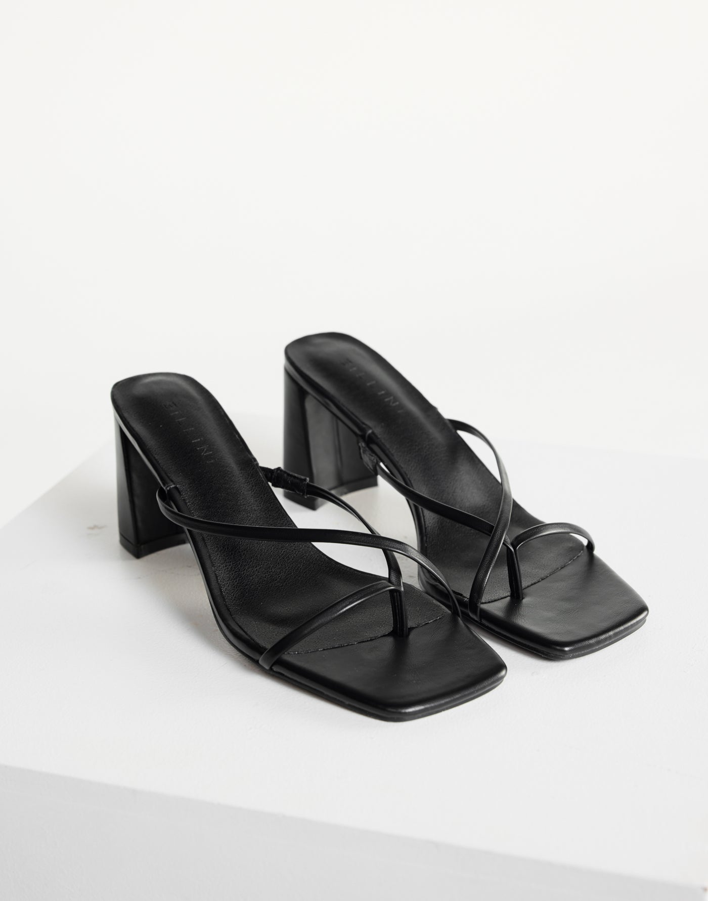Alondra Heels (Black) - By Billini - Everyday Heel With Crossover Straps - Women's Shoes - Charcoal Clothing