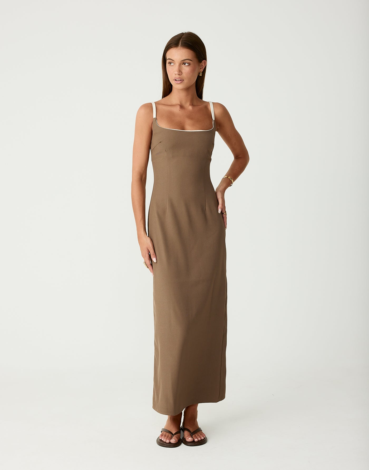Alistair Maxi Dress (Coffee)