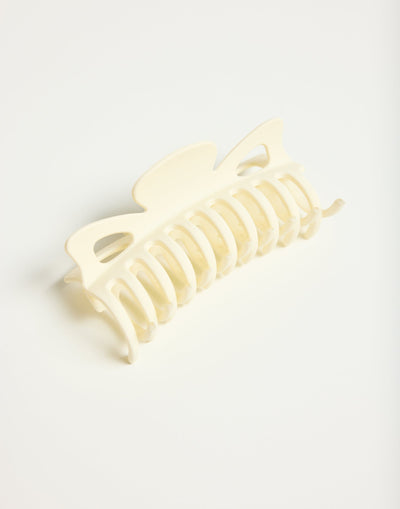 Martinello Hair Clip (Cream) | CHARCOAL Exclusive - Wide Claw Hair Clip - Women's Accessories - Charcoal Clothing