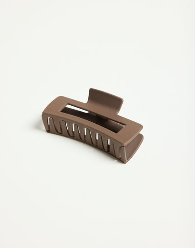 Charisse Hair Clip (Oak) | CHARCOAL Exclusive - Wide Claw Hair Clip - Women's Accessories - Charcoal Clothing