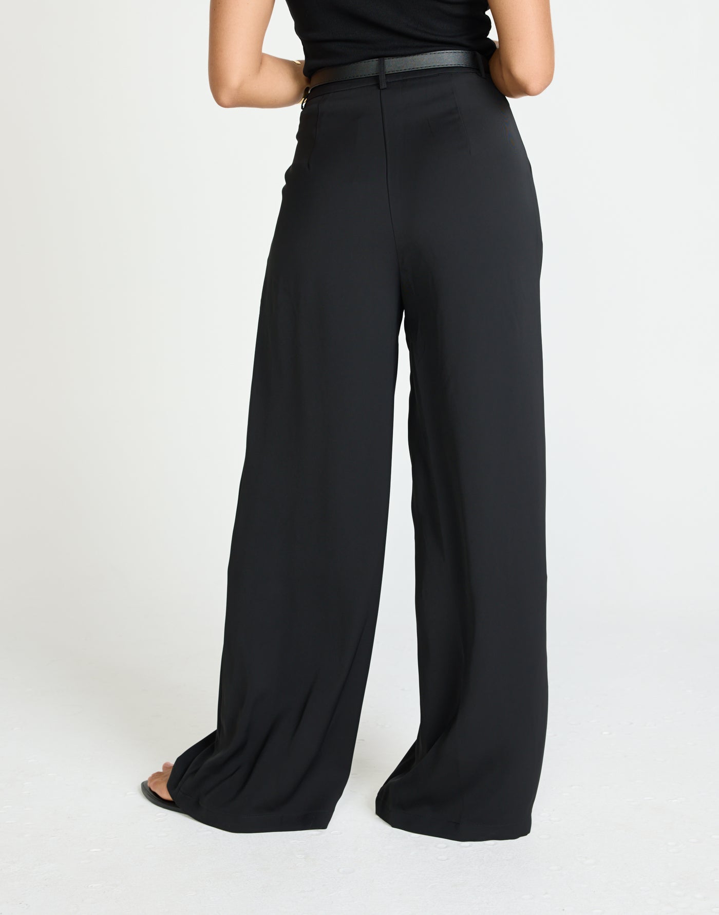 Chicago Pants (Black) - High Rise Tailored Wide Leg Pants - Women's Pants - Charcoal Clothing