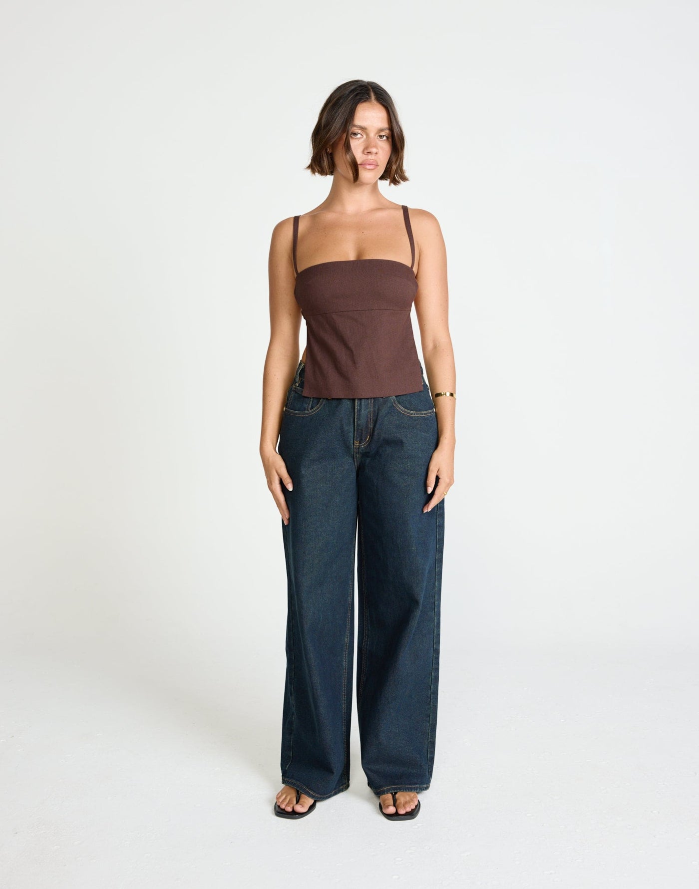 Wren Jeans (Indigo) | CHARCOAL Exclusive - Low to Mid Rise Baggy Wide Leg Jeans - Women's Pants - Charcoal Clothing
