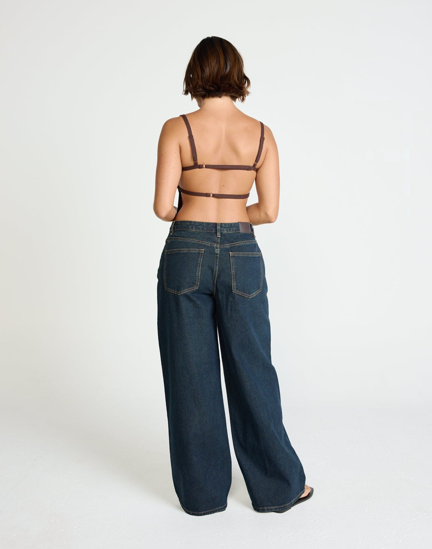 Wren Jeans (Indigo) | CHARCOAL Exclusive - Low to Mid Rise Baggy Wide Leg Jeans - Women's Pants - Charcoal Clothing