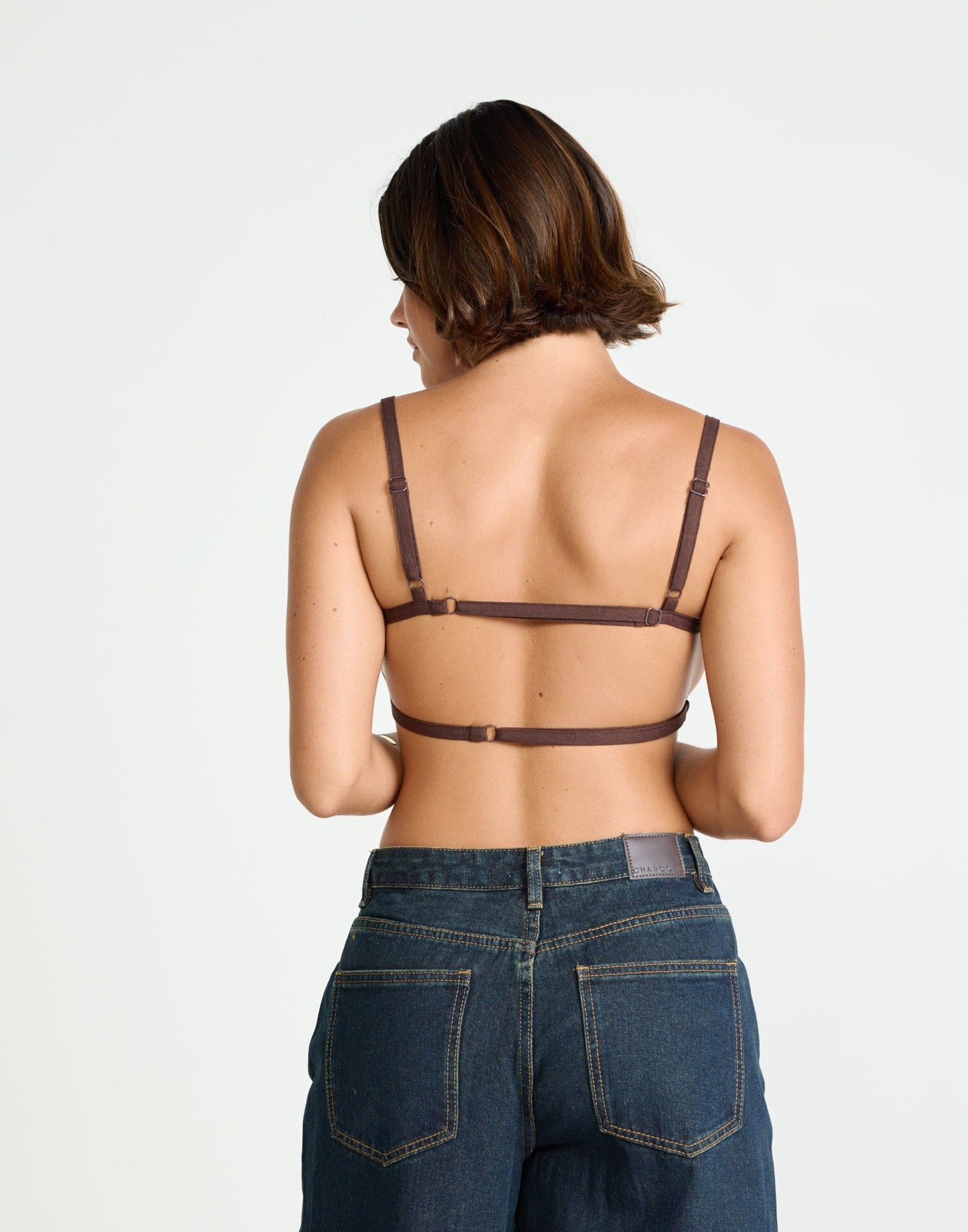 Paradise Top (Chocolate) | CHARCOAL Exclusive - Straight Neckline Backless Top - Women's Top - Charcoal Clothing